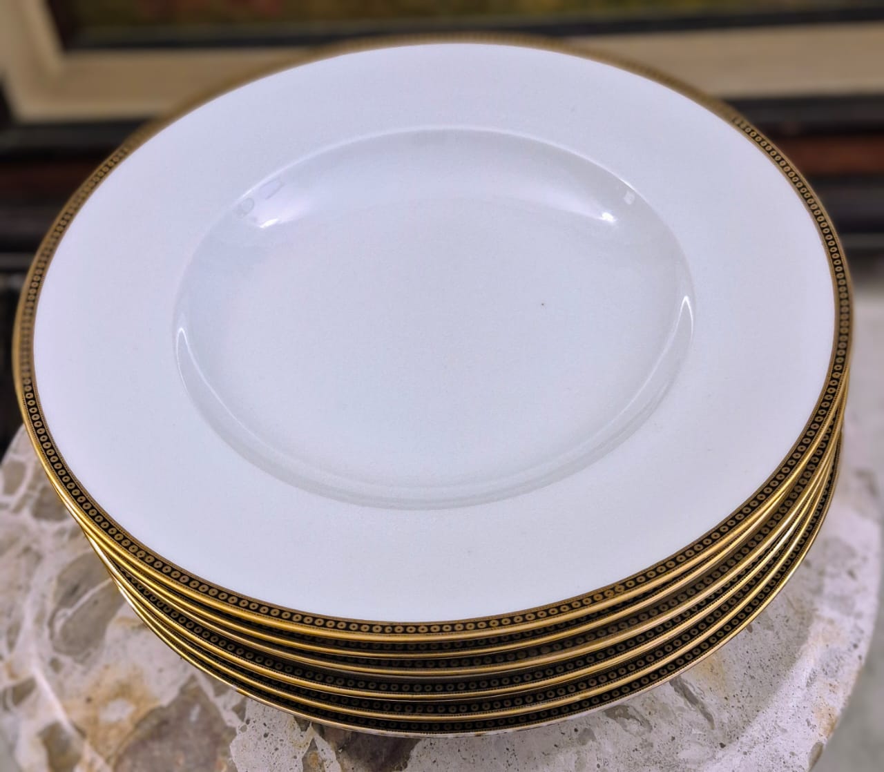 Conjunto de 6 pratos fundos em porcelana centenária (1910/1920) Hutschenreuther da antiga Baviera.