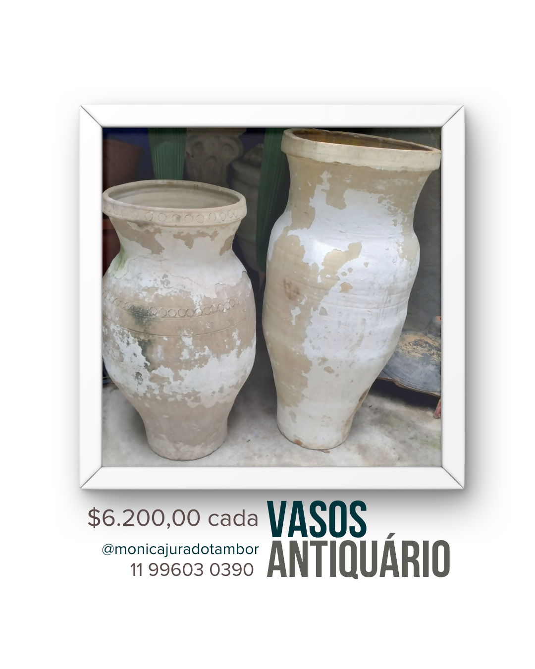 2 VASOS MARROQUINOS - Peça de antiquário adquirido no final dos anos 80 na Loeil