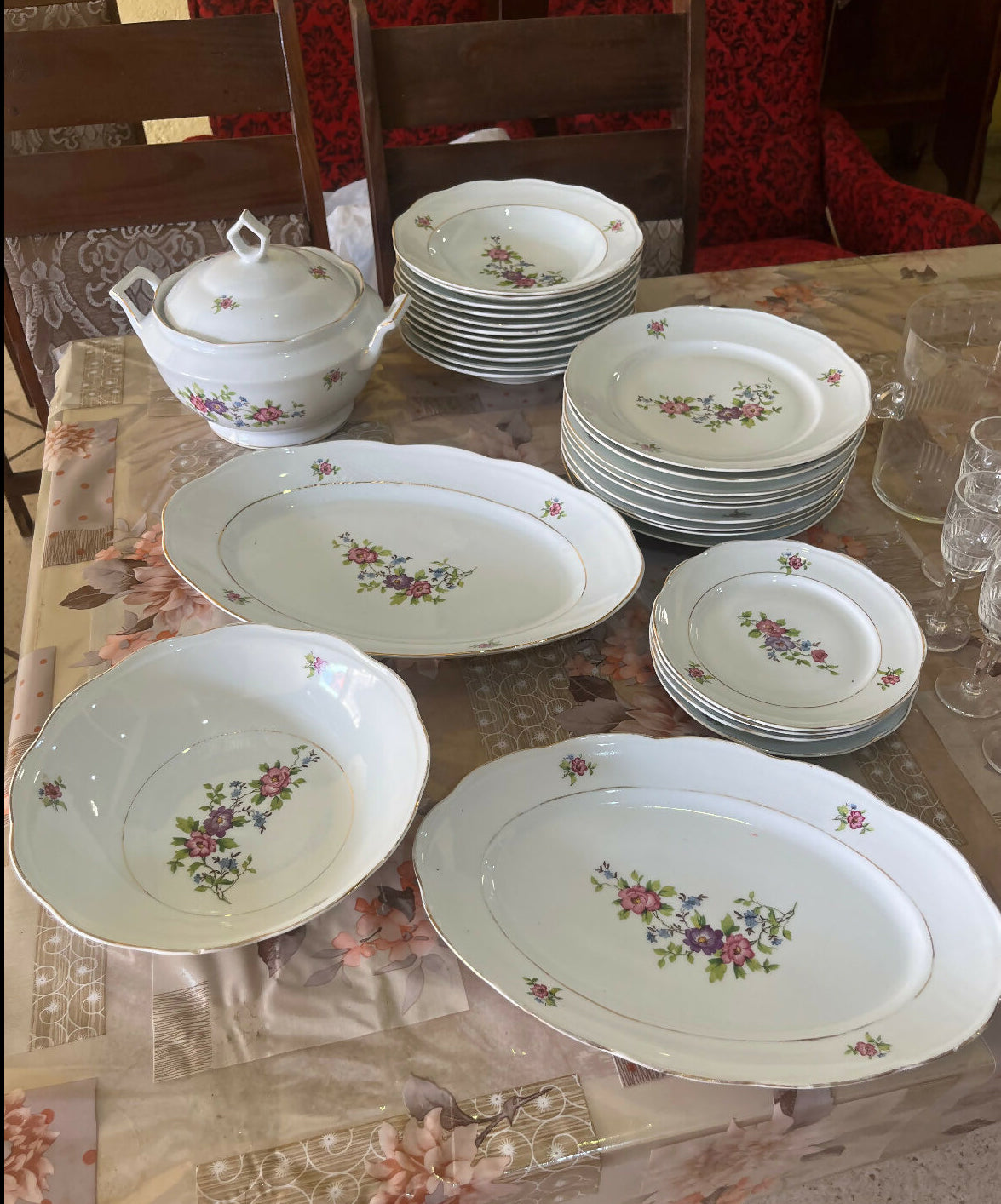 Conjunto porcelana Steatita 28 peças