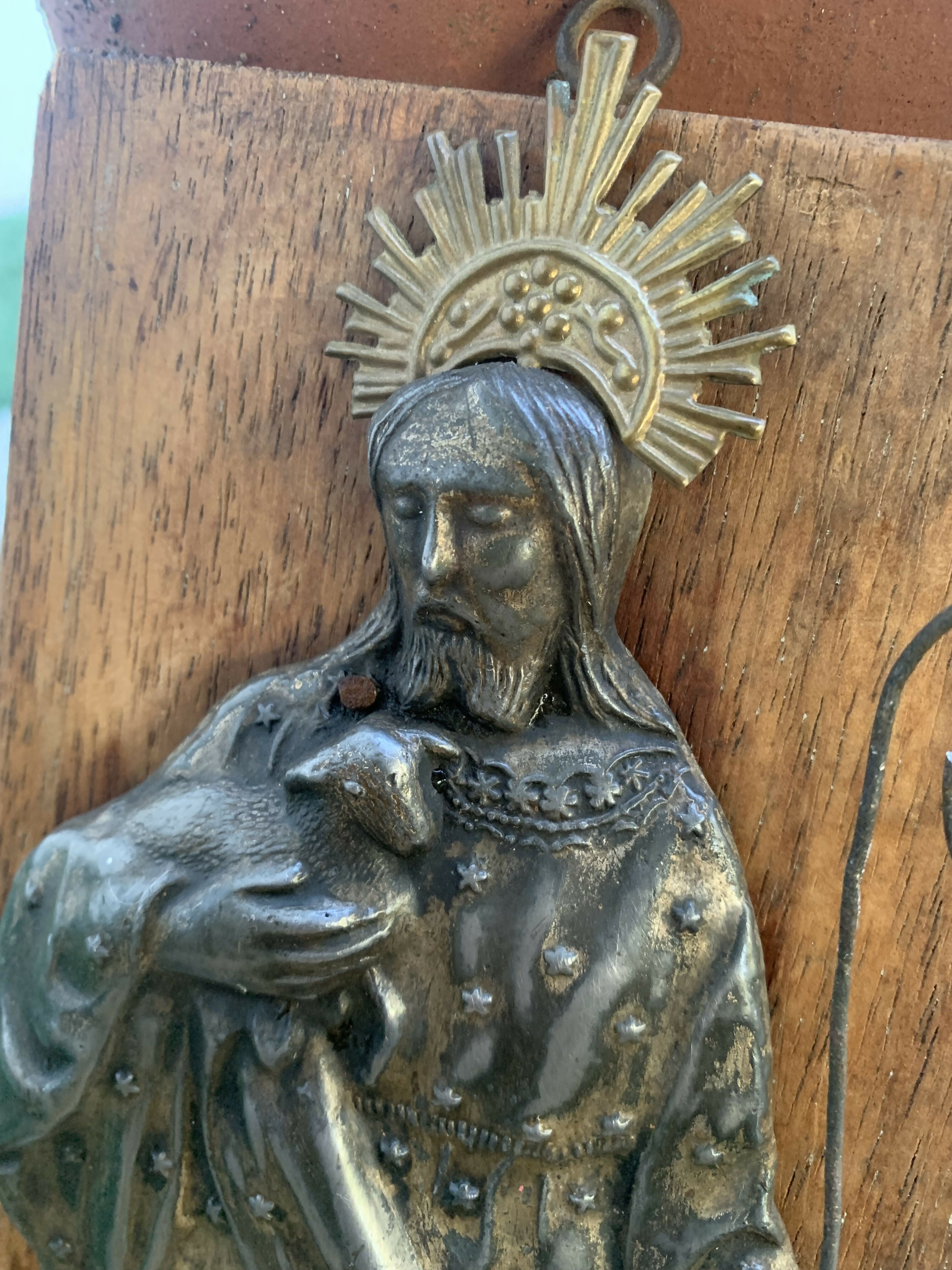 Figura Imagem São João Batista em ferro batido