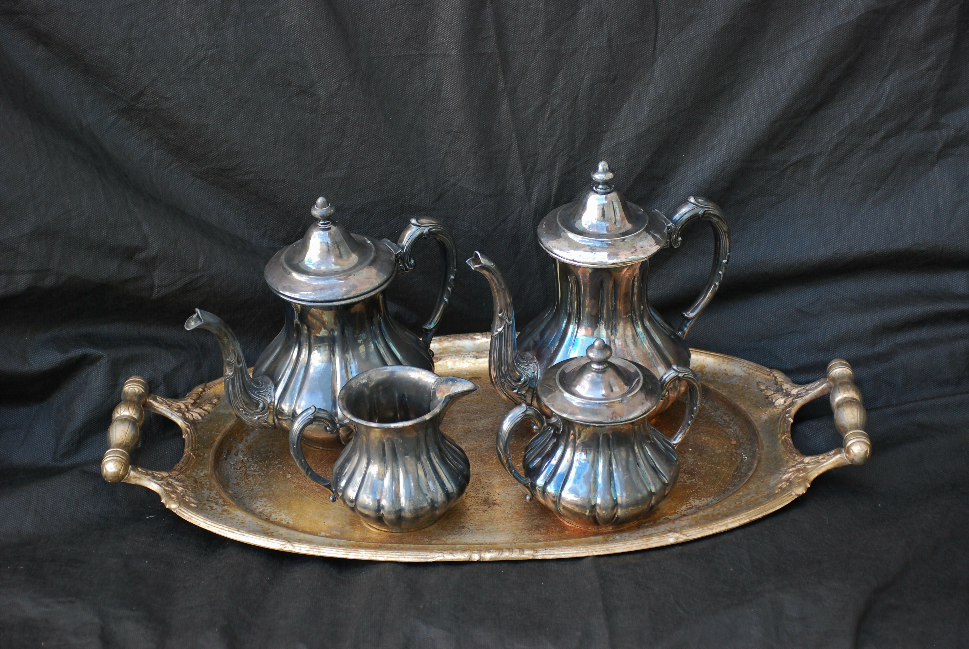 conjunto americano Homan Mfg Company espessurada em prata