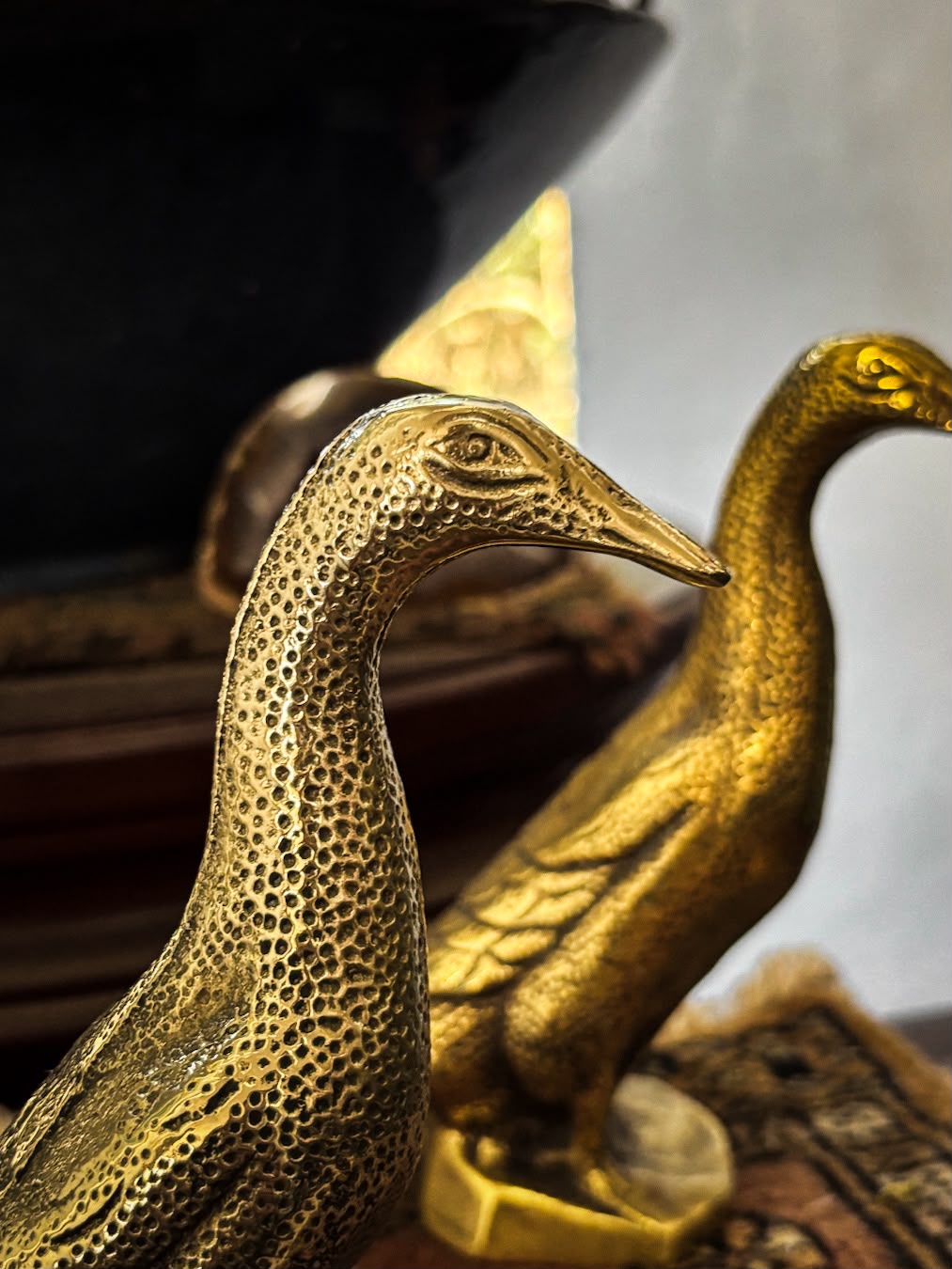 Escultura de pato em bronze maciço, segunda metade do século XX