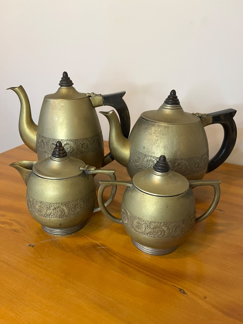 Conjunto de Chá e Café em Latão – 4 Peças