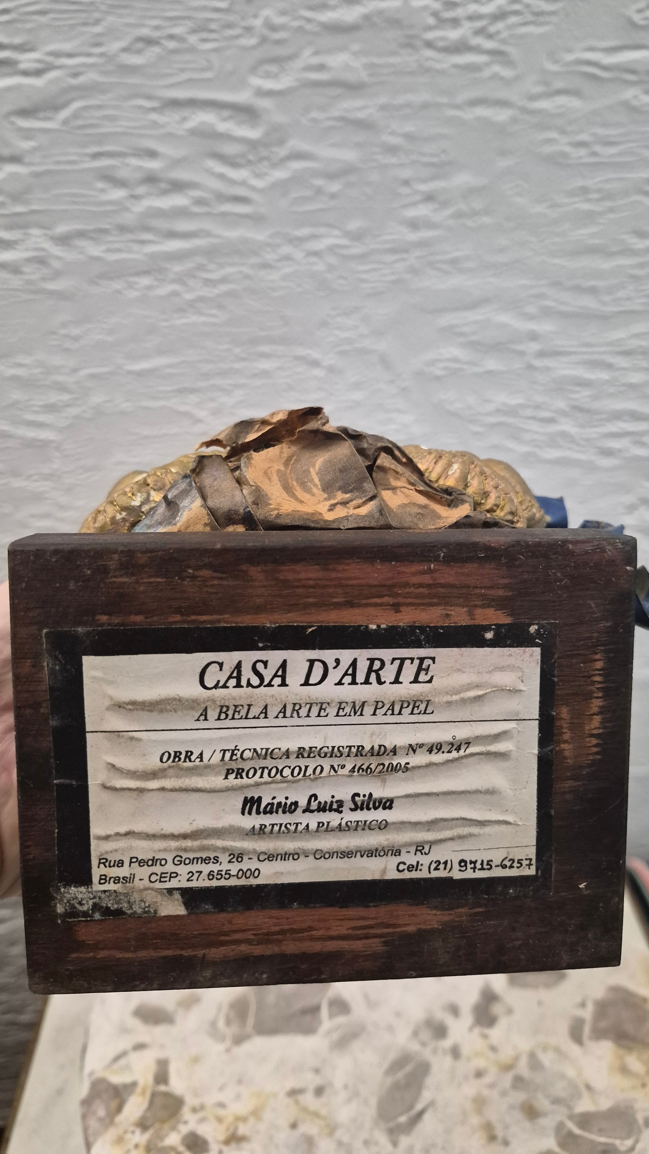 Escultura arte sacra em papel Nossa Senhora da Conceição