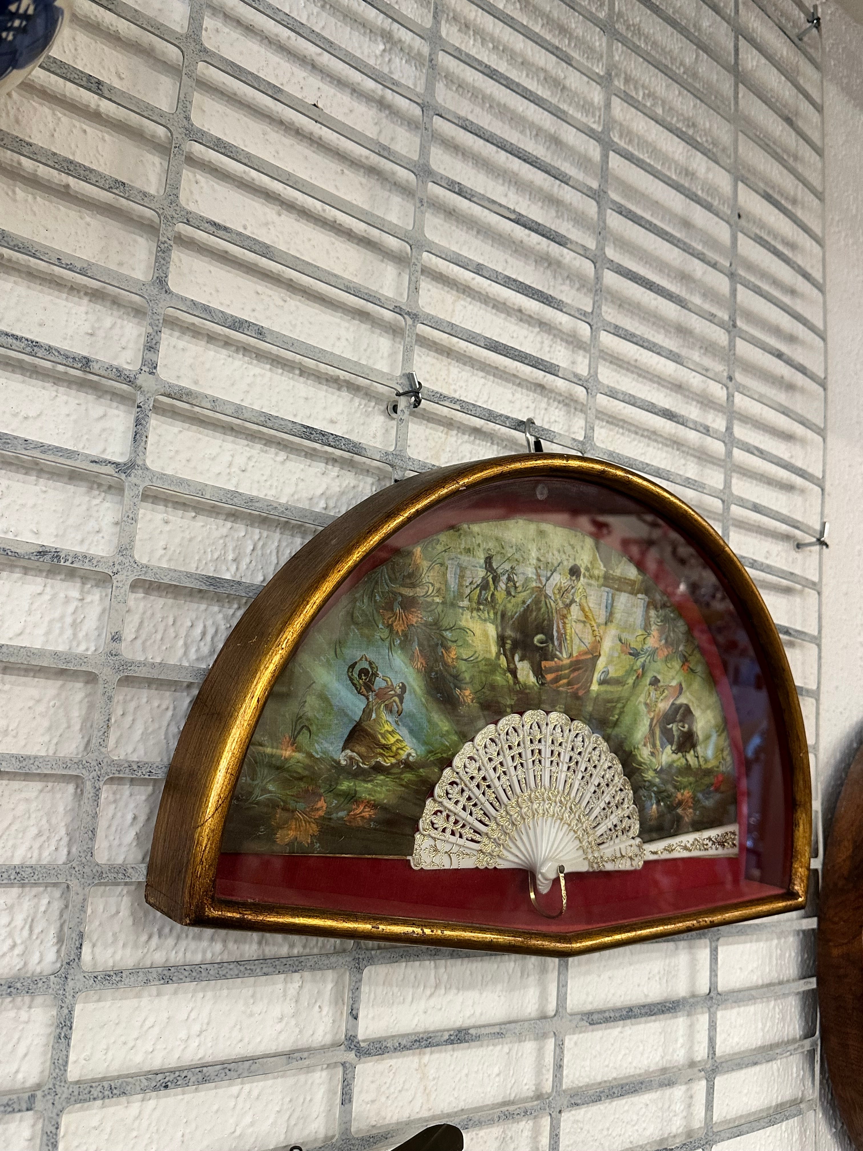 Quadro com Leque Espanhol Decorativo – Tauromaquia | Séc. XX