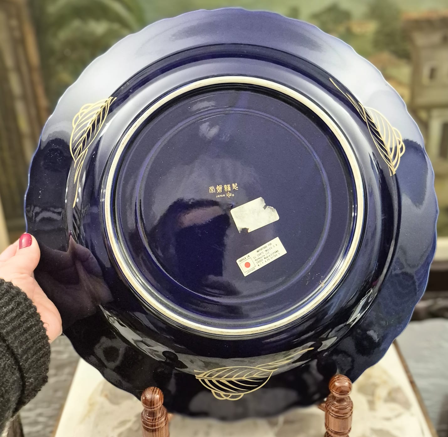 Prato maravilhoso em porcelana japonesa (importado pelo El Corte Inglés). Inteiro dourado a ouro