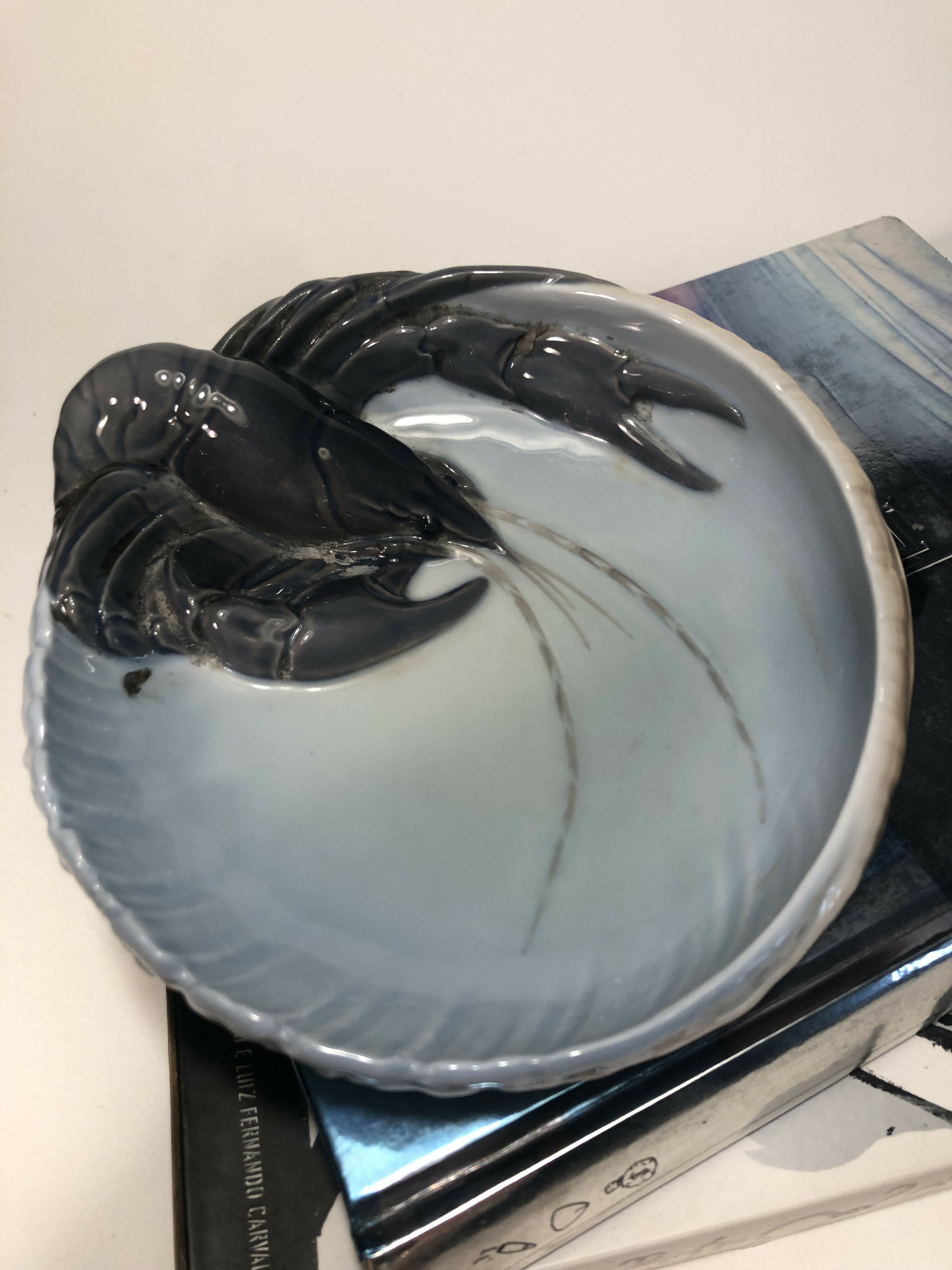 Lagosta Royal Copenhagen em porcelana dinamarquesa