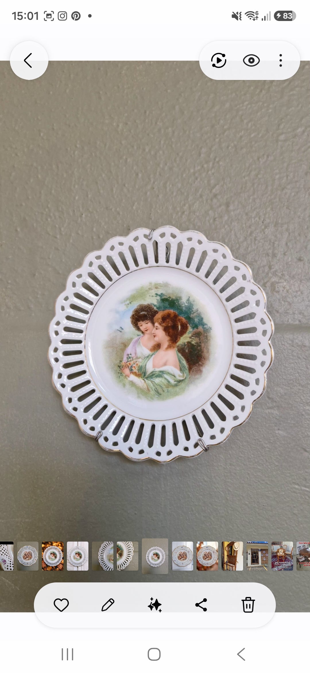 Prato decorativo fenestrado