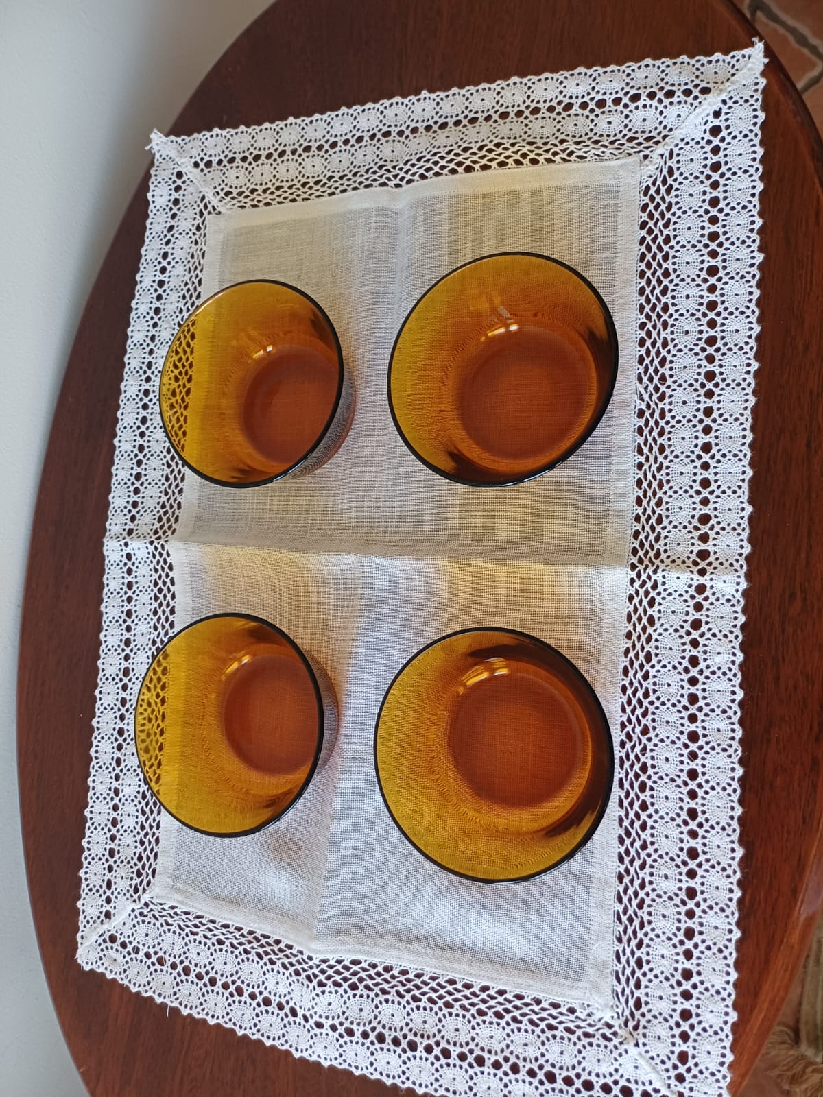 Potes duralex âmbar para sobremesa (10 cm)