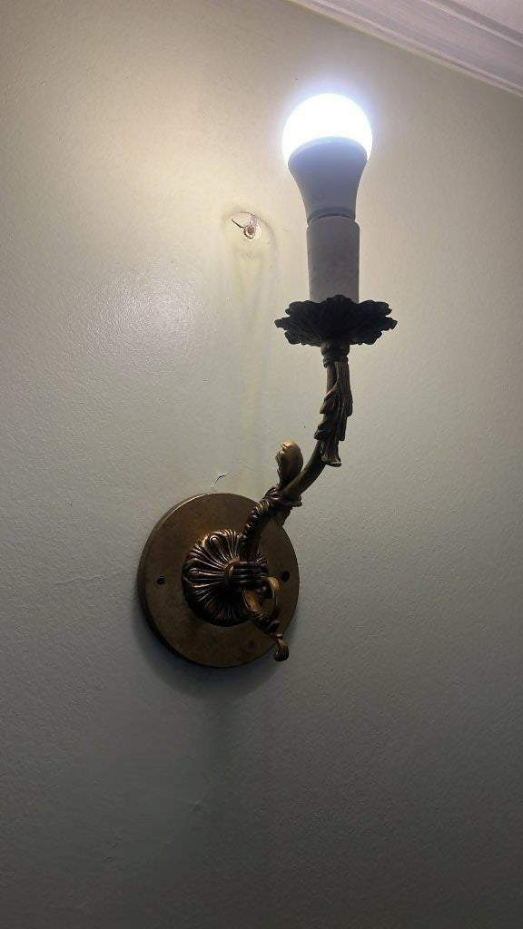 Par arandela candelabro em bronze estilo antigo