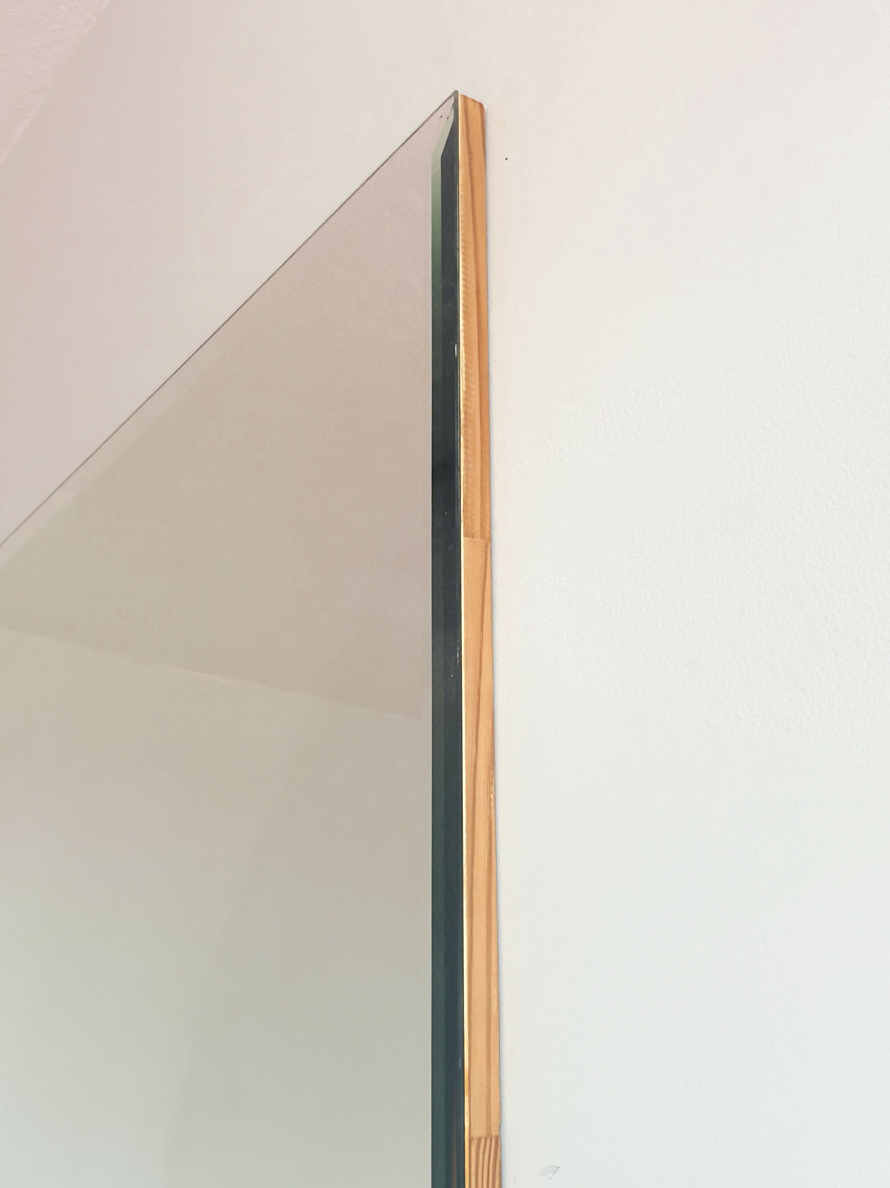 espelhão moldura invisível de madeira natural