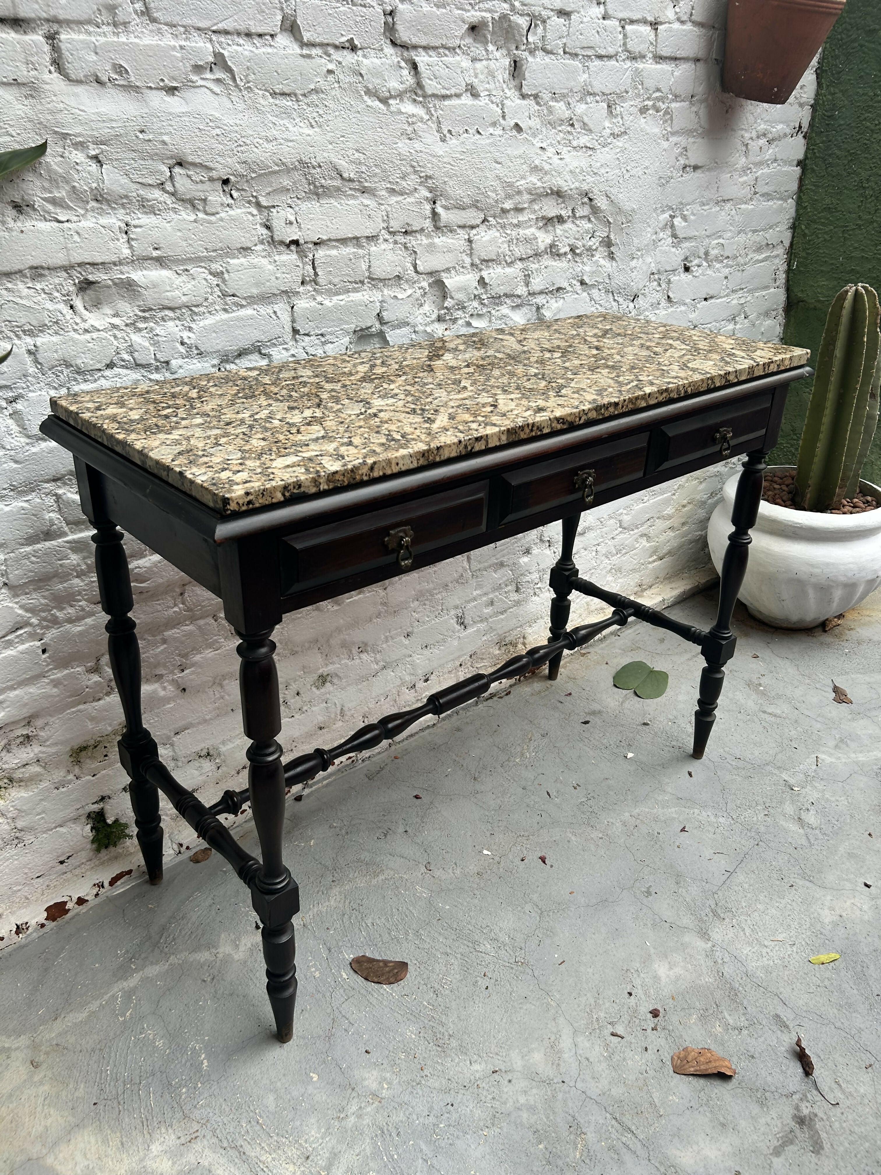 Aparador / Escrivaninha Antiga com tampo de mármore original