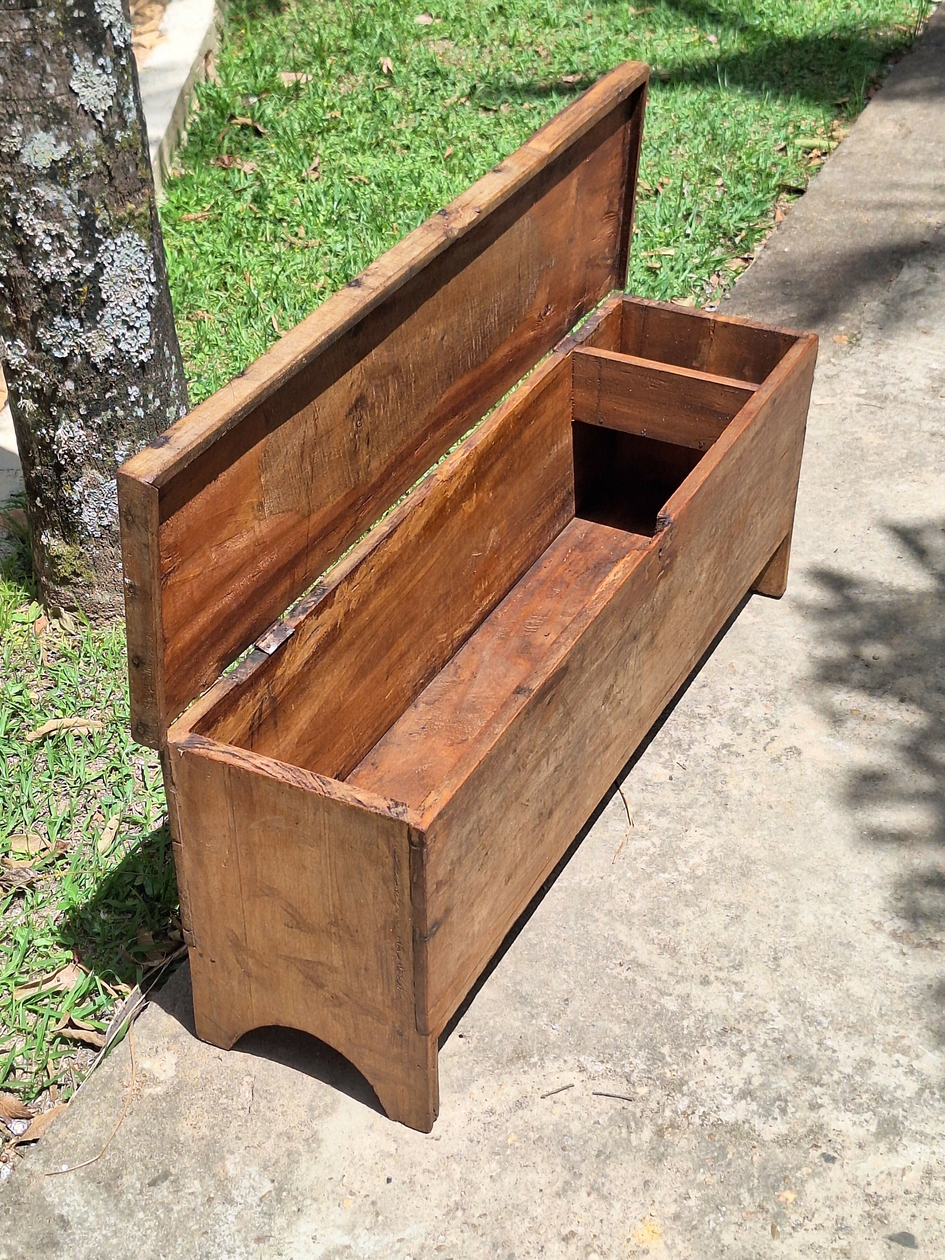 Baú Antigo Madeira Maciça Garimpo Mineiro