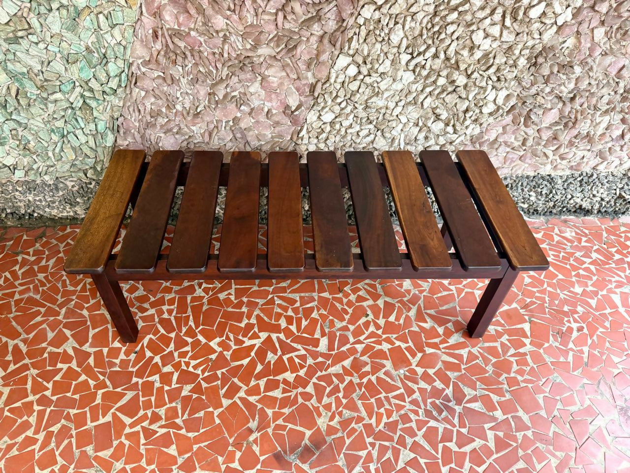 Par de Bancos Ripados anos 70