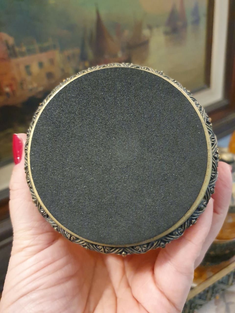 Maravilhoso conjunto italiano para servir frutas secas, Santini. Incrível!