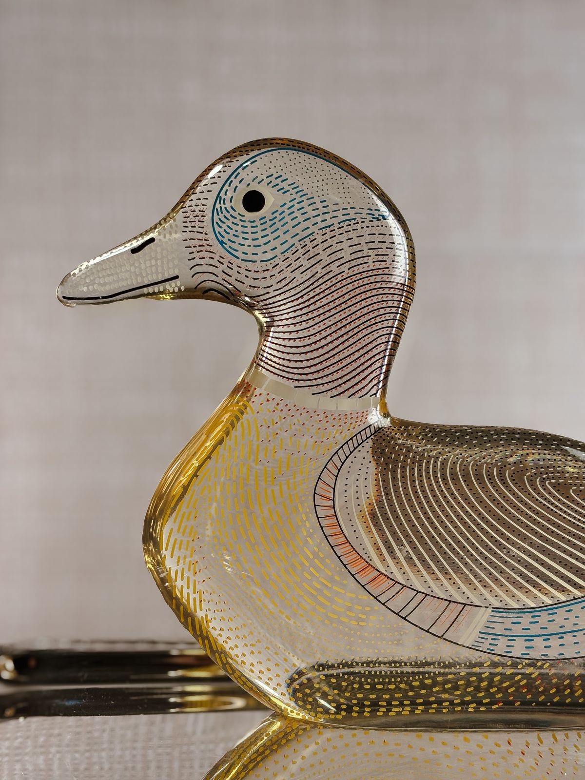 Colecionável Escultura De Pato Abraham Palatnik Em Acrílico | Brasil, Anos 1970