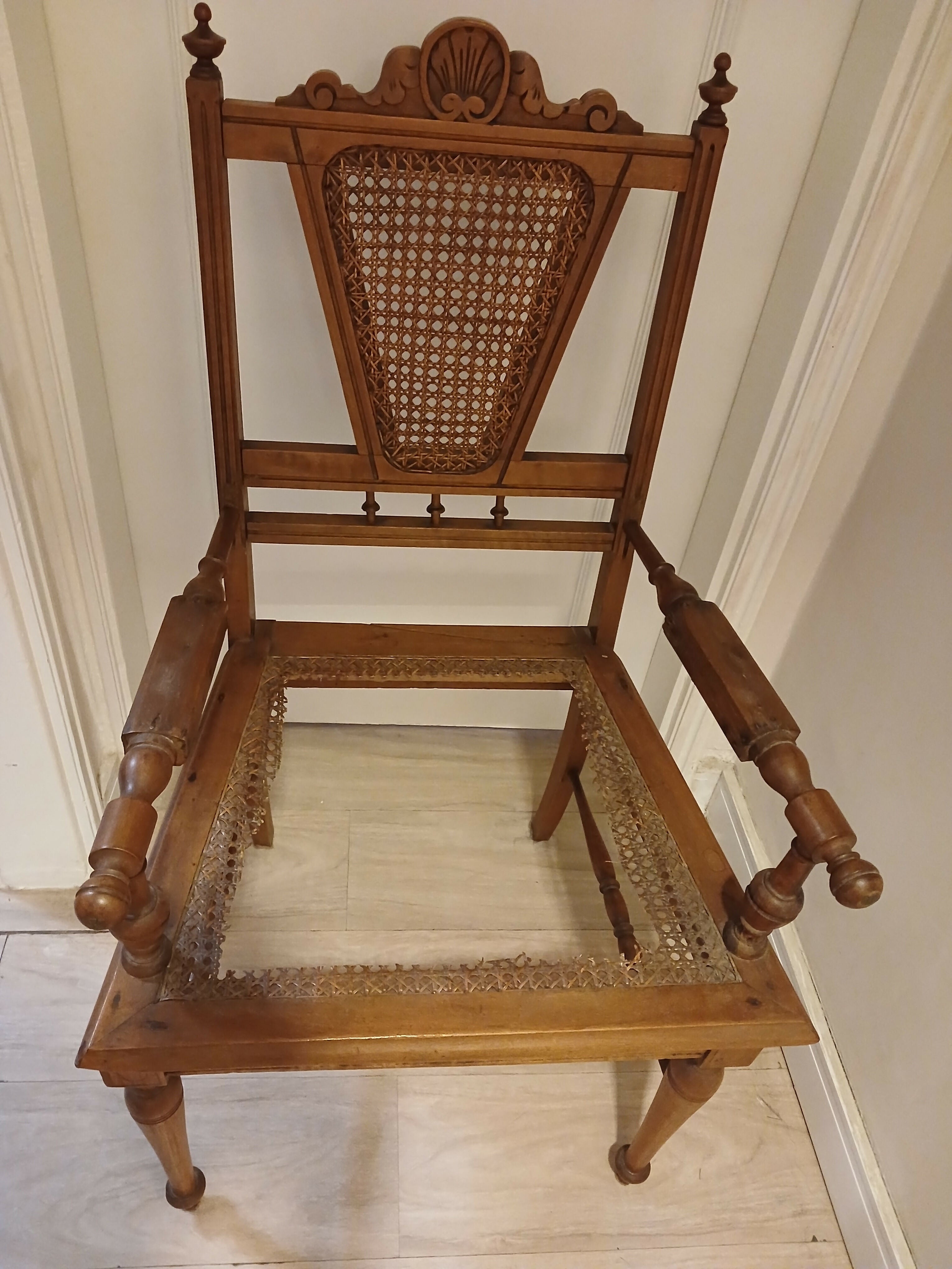 Par de poltronas de palhinha