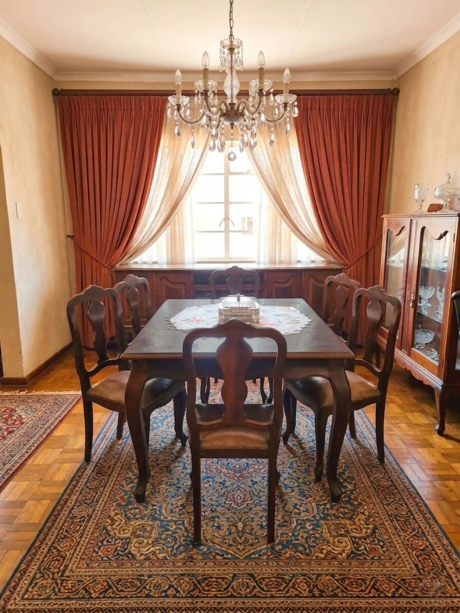 Mesa de jantar e 6 cadeiras estilo clássico