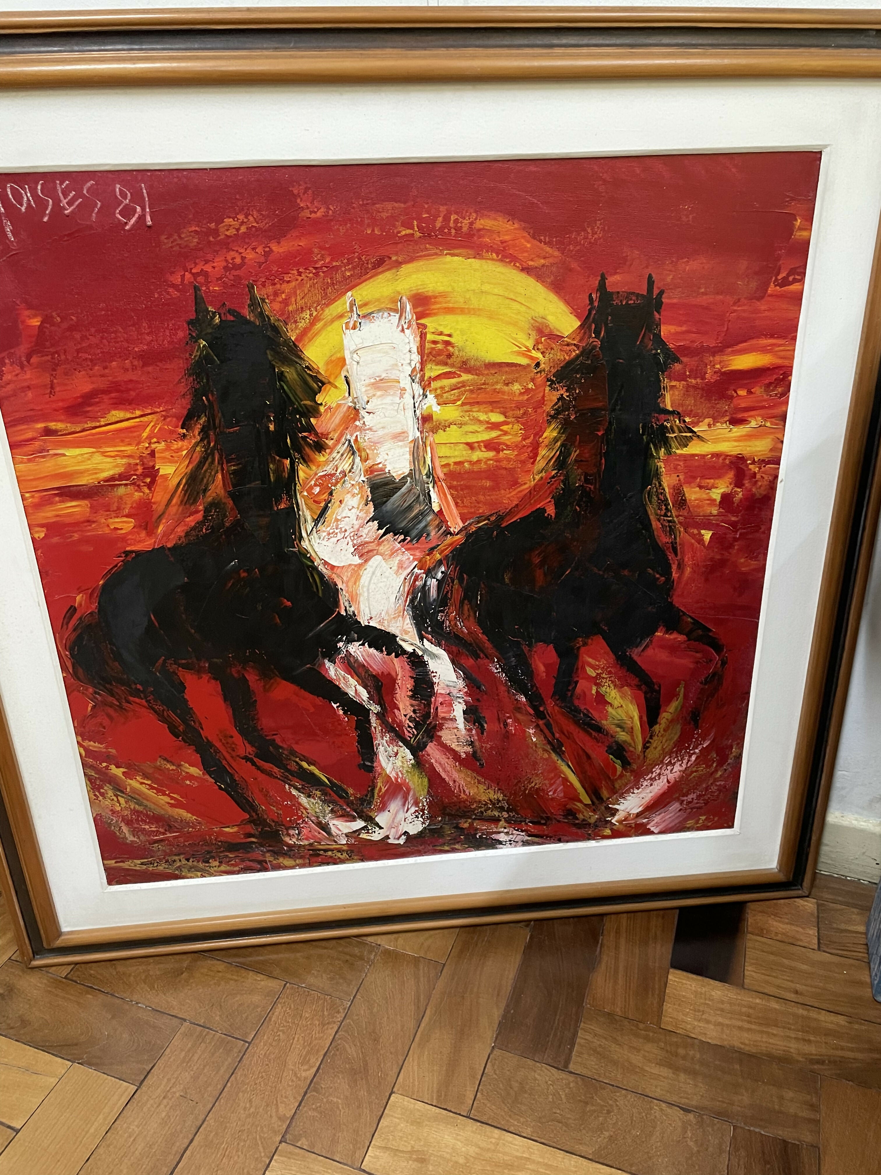 Quadro pintor Moyses - Cavalos