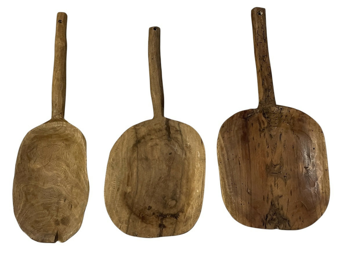 Esculturas Parede Pás em Madeira Rústica