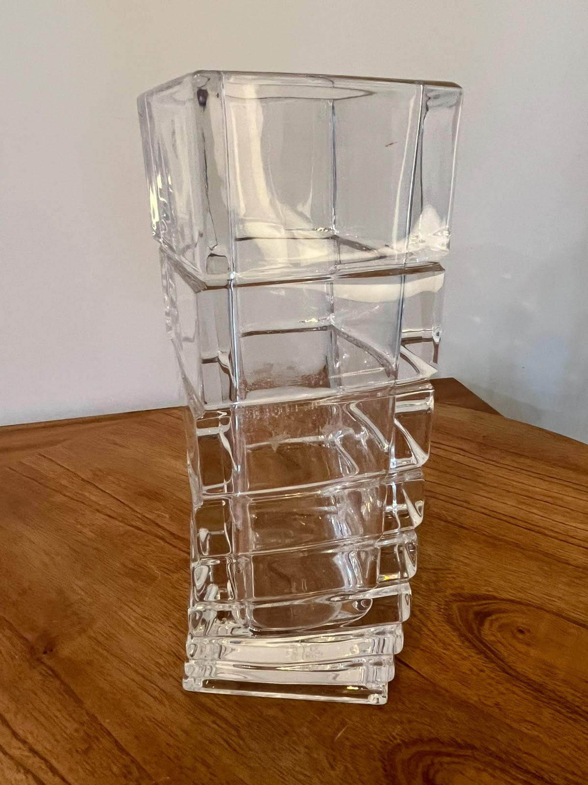 Vaso Rosenthal Studio-Linie em cristal em formato quadrangular – Alemanha – 22,5 cm