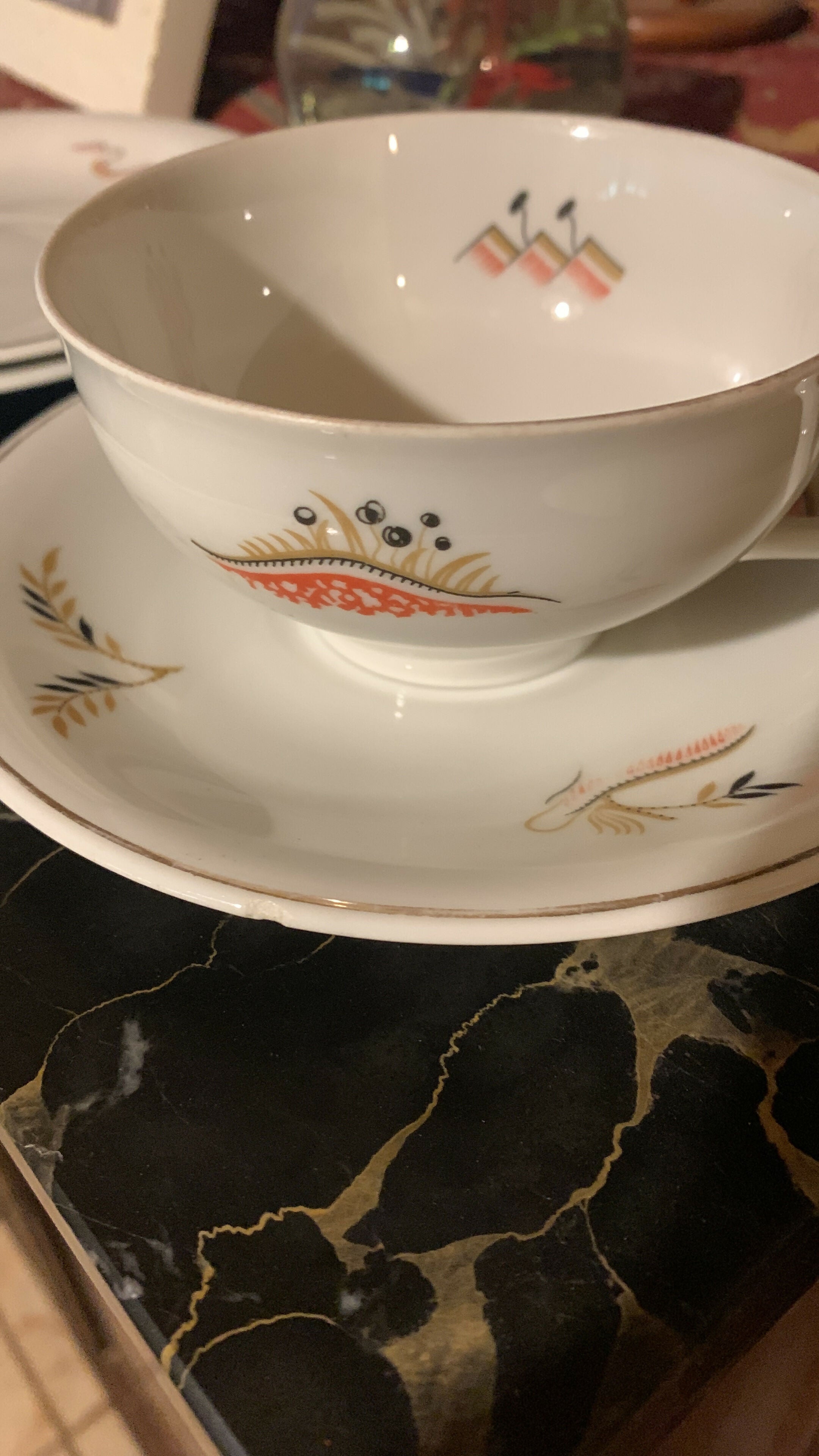 Conjunto de Chá Porcela Tcheca