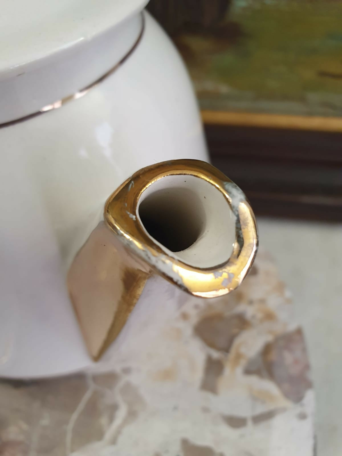 Conjunto antigo, raríssimo, em faiança francesa Digoin Sarreguemines, para café. Modelo Christine. Maravilhoso! Para colecionador de antiguidades europeias.