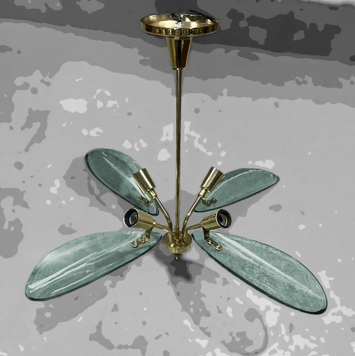 Lustre antigo restaurado - Estilo Mid Century