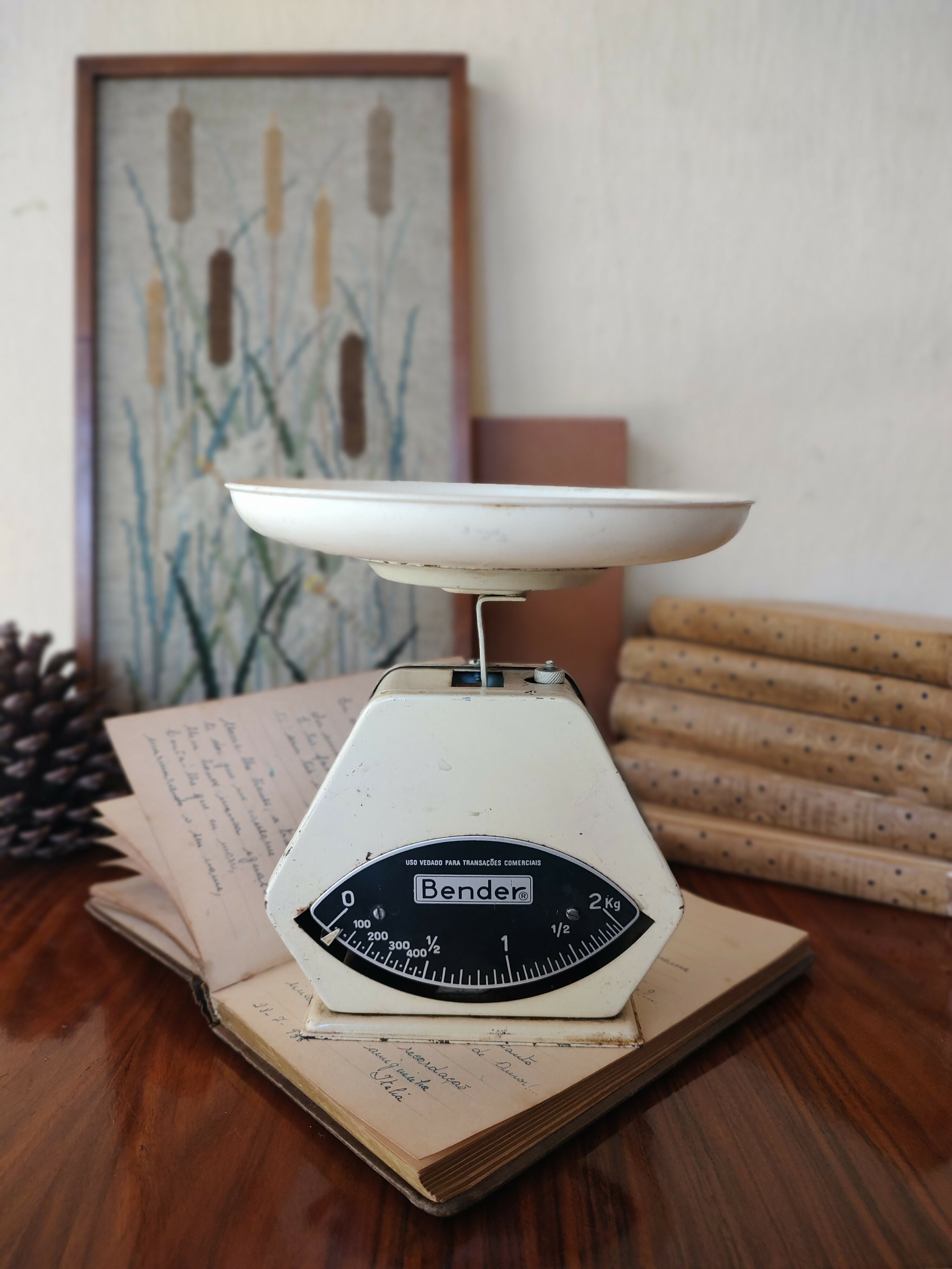 Antiga Balança Bender creme (funcionando!)