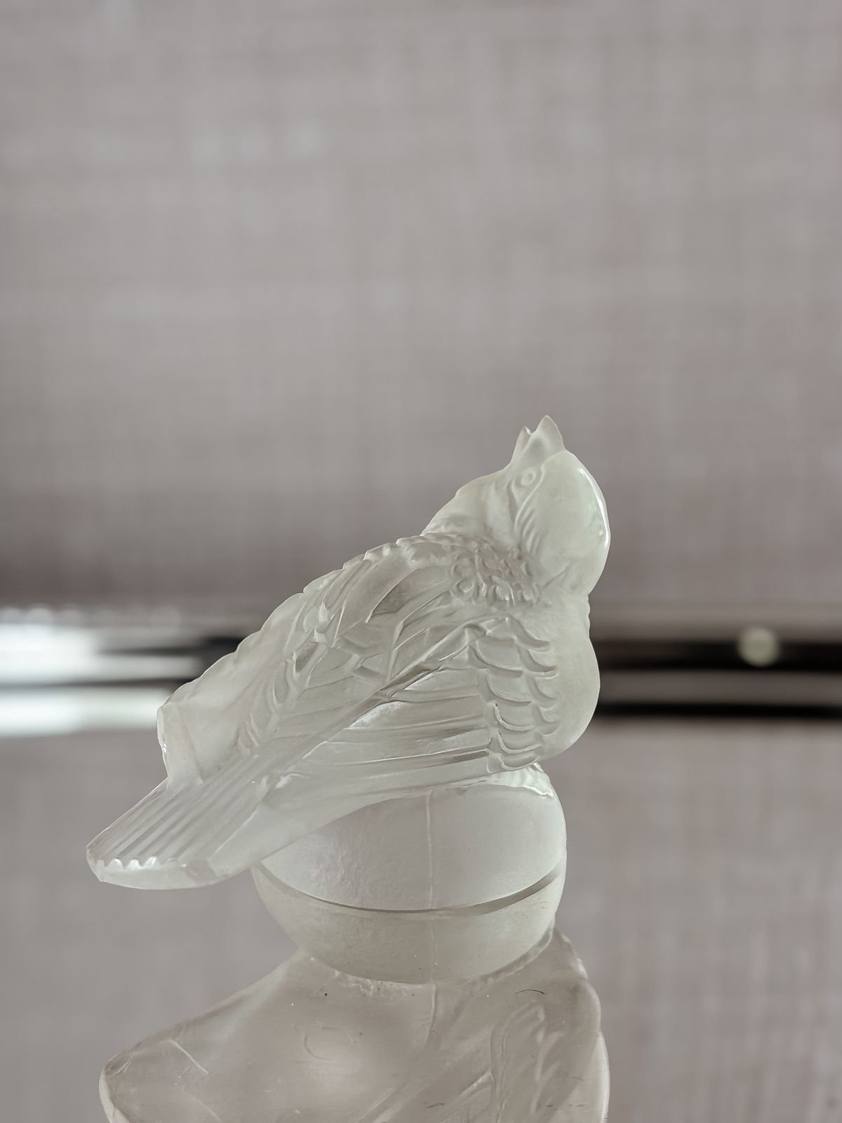 Pássaro Colecionável Em Cristal Fosco | Inspiração Lalique