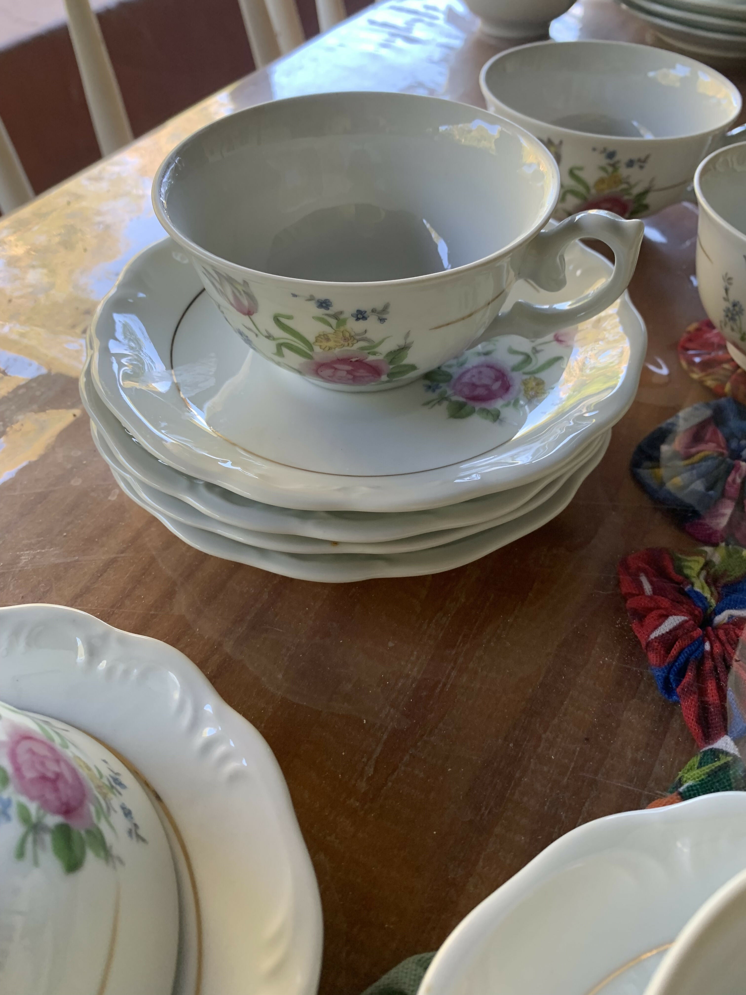 Conjunto de 6 xícaras florais Schmidt