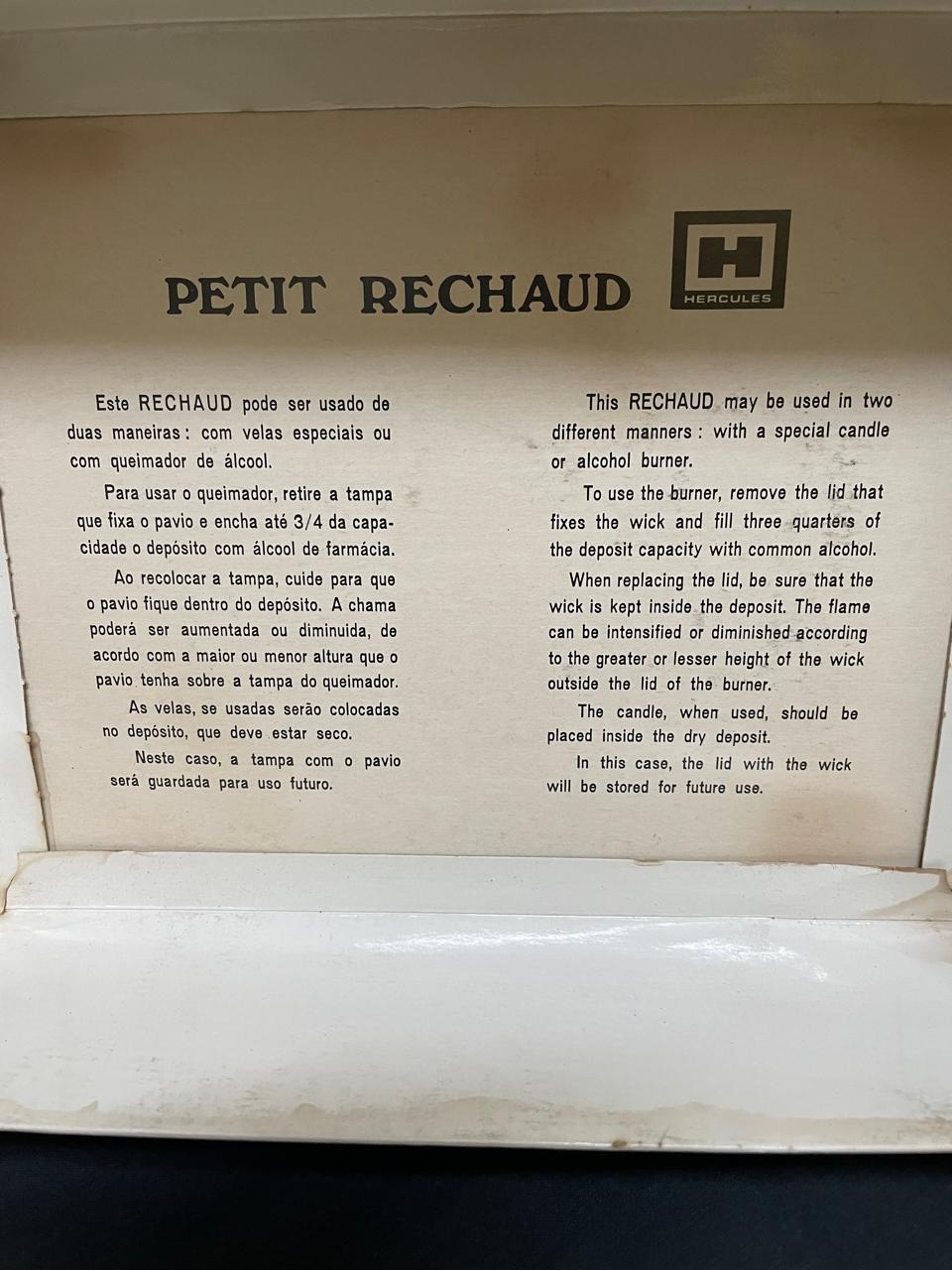Petit Rechaud Hércules em inox