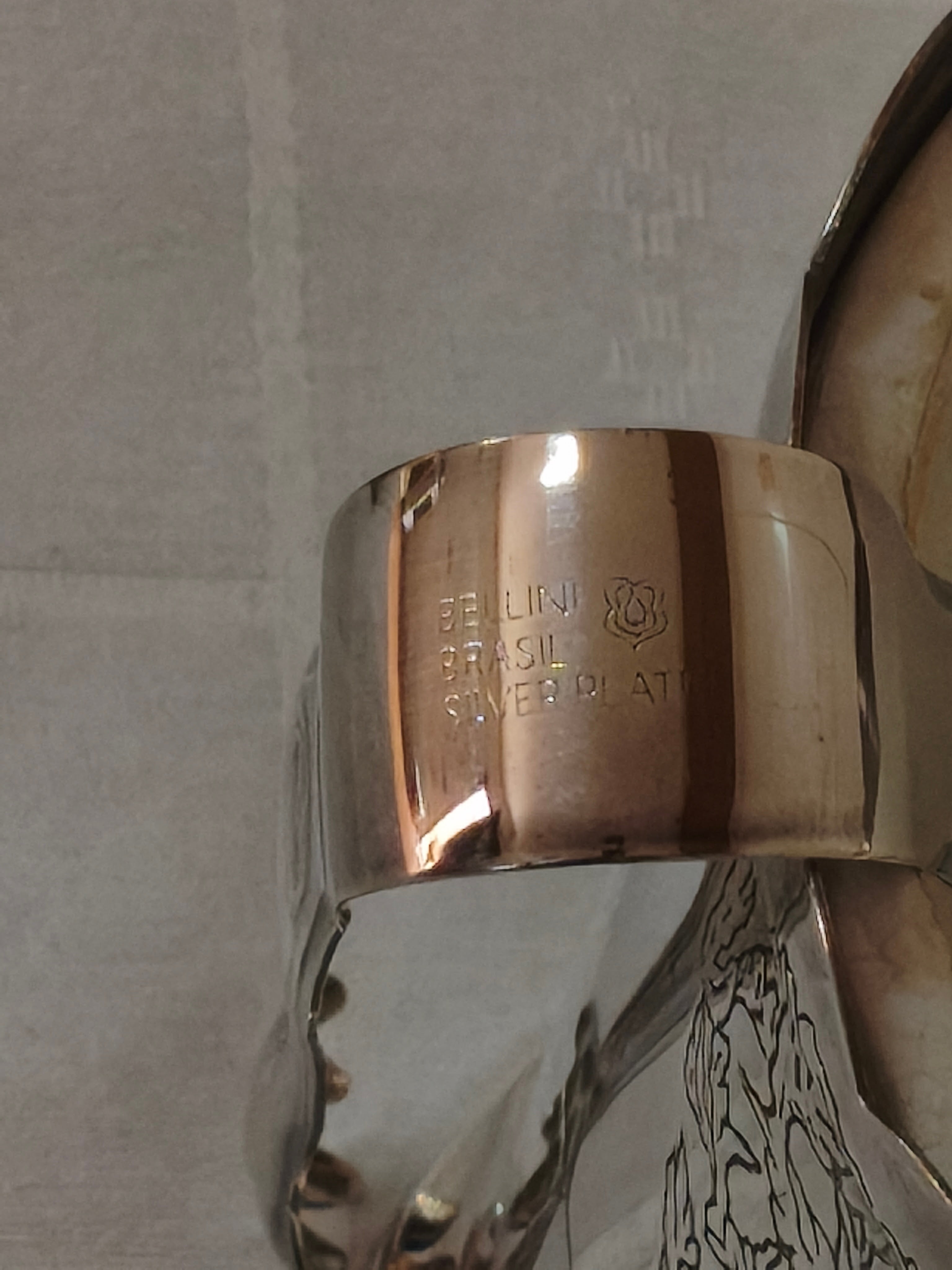 Pegador de gelo Bellini em silver plate