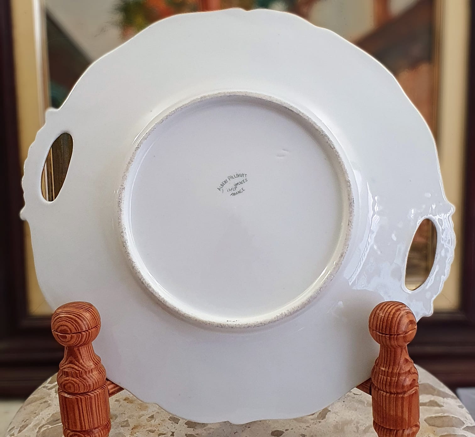 Travessa decorativa incrível em porcelana francesa Limoges para Albert Pillivutt.