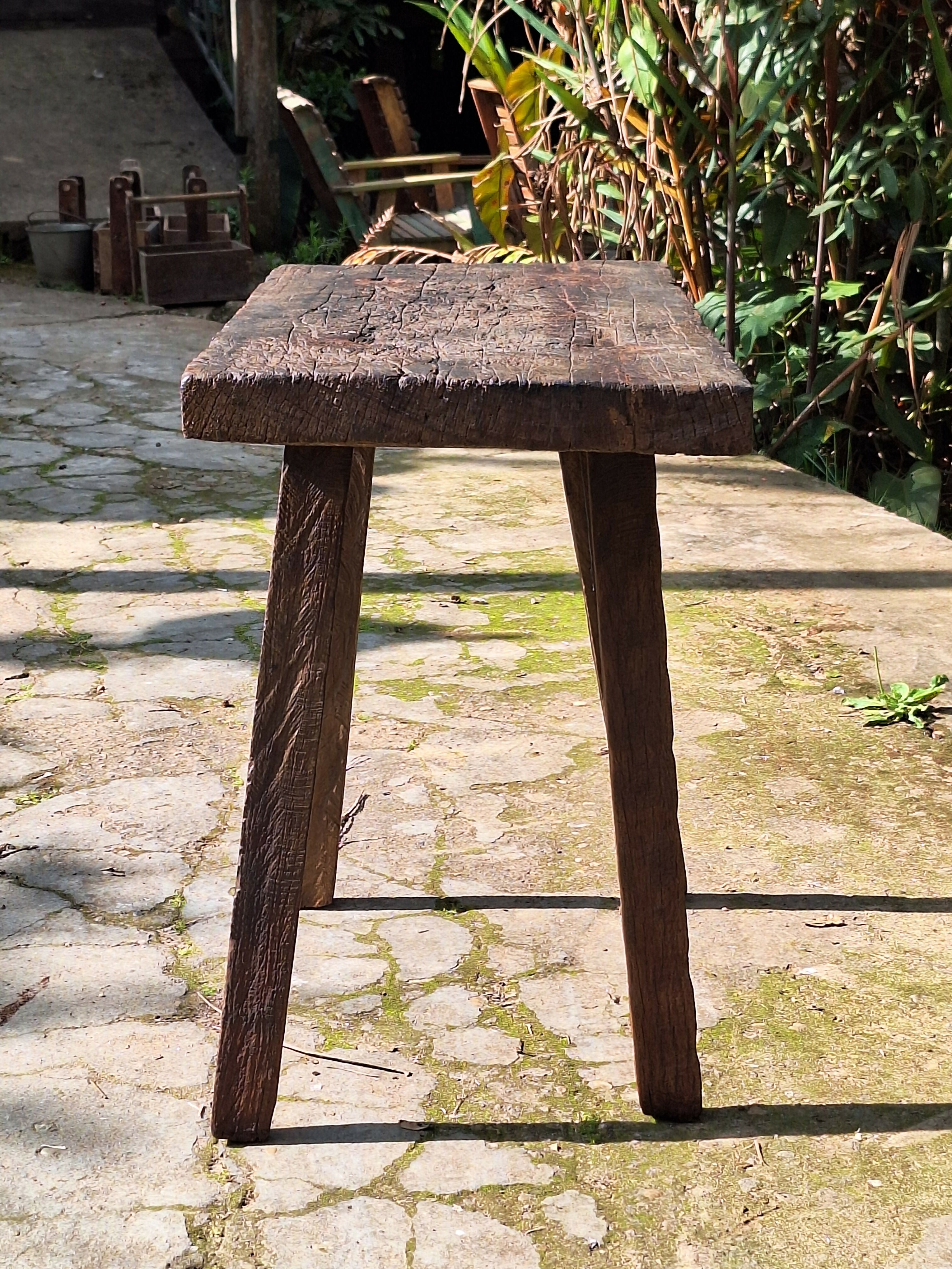 Mesa Rústica Antiga Madeira Maciça Garimpo Mineiro