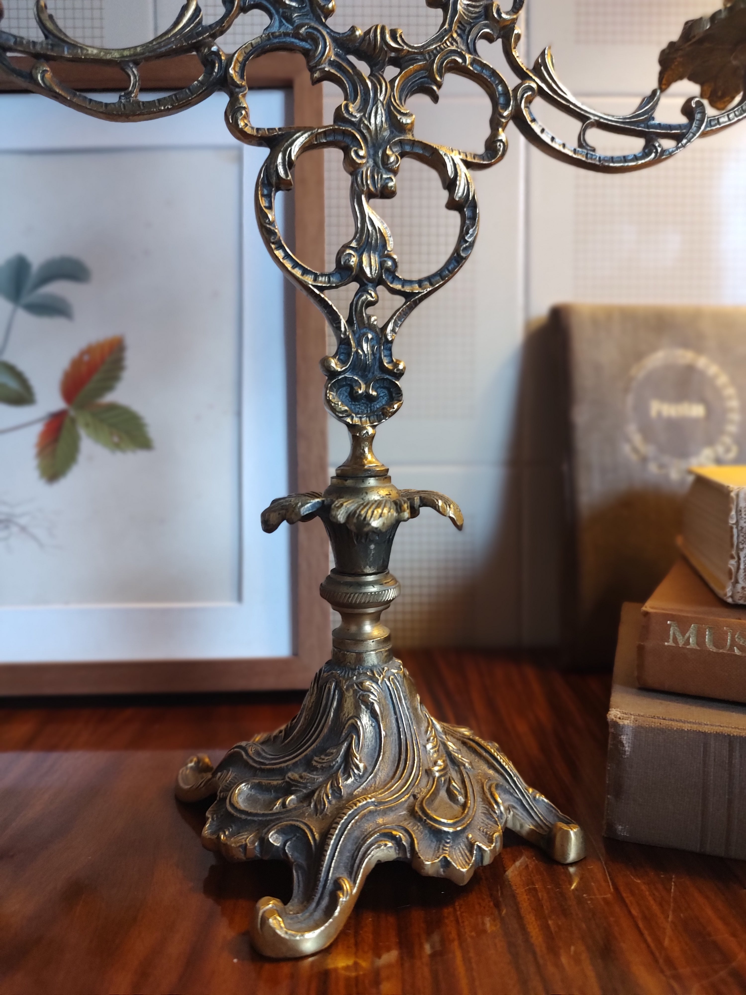 Candelabro em Bronze para três velas Metalúrgica Natalino Tomasi