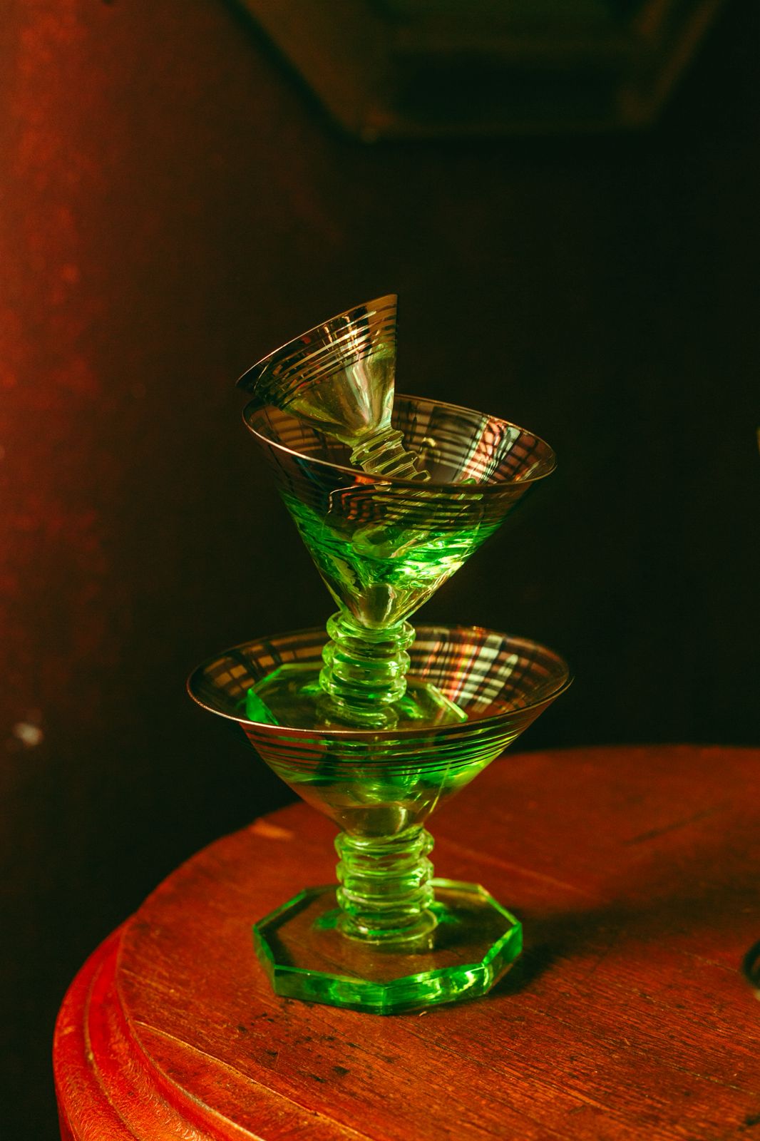 Taça Art Déco de uralina (valor unitário) 
