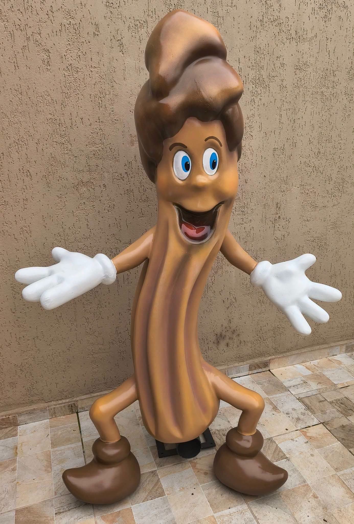 Boneco Churros Gigante em fibra de vidro 