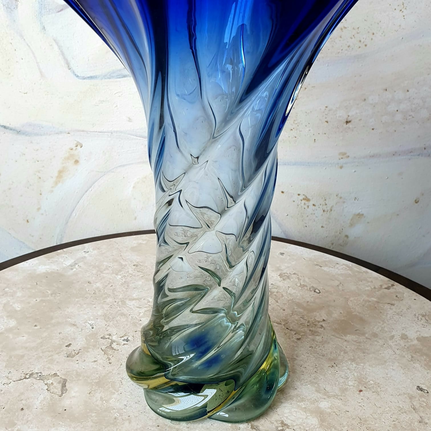 Vaso de Murano com borda de Flor