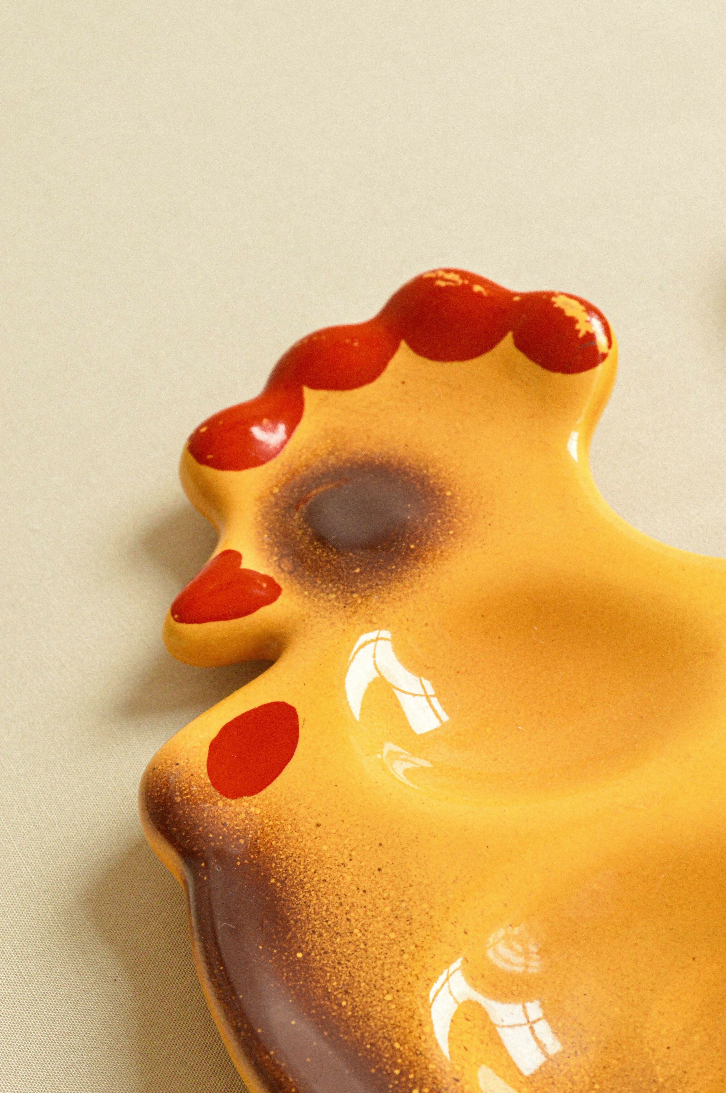 galinha porta ovos de cerâmica