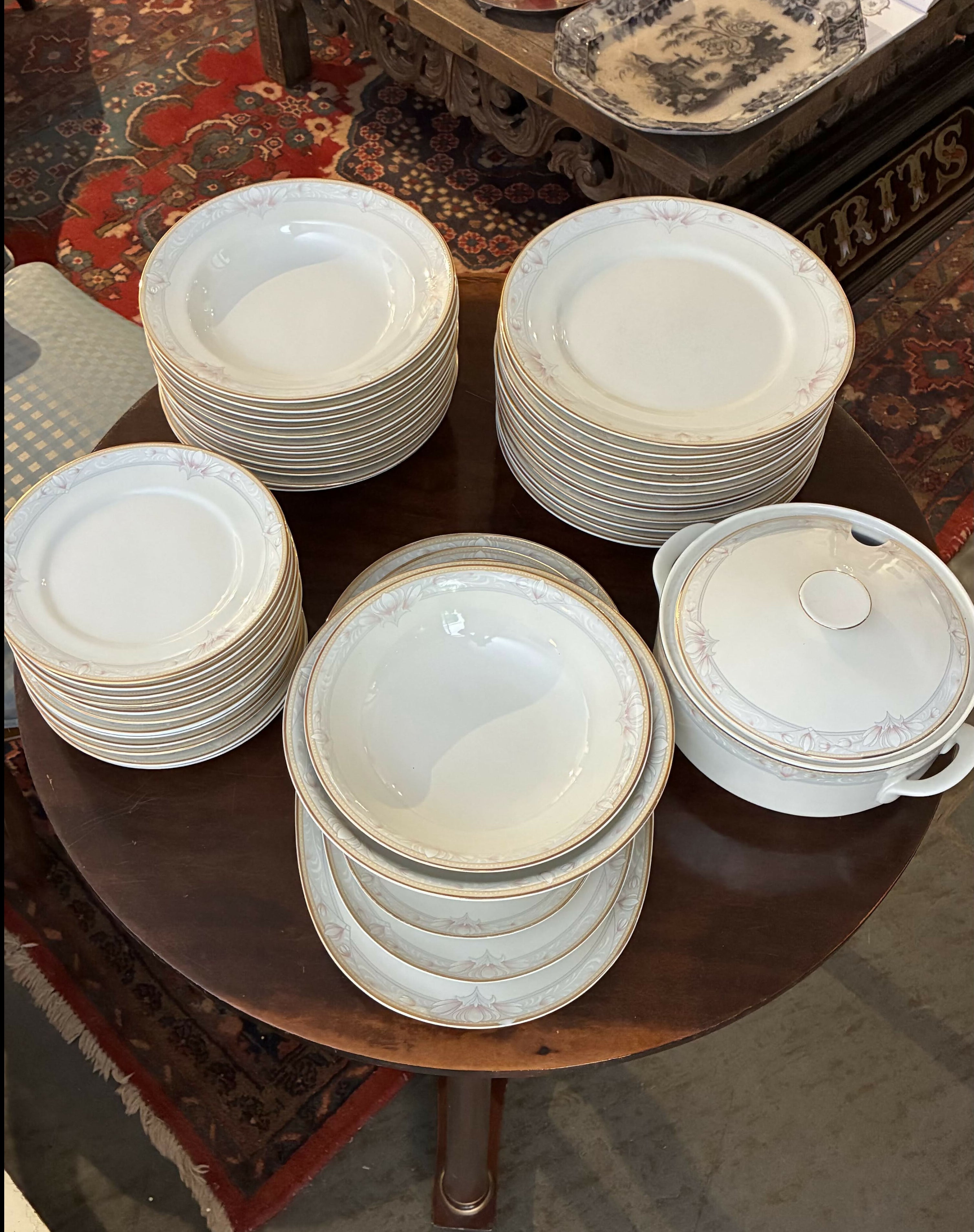 Aparelho de Jantar Schmidt Ivory China – 42 Peças