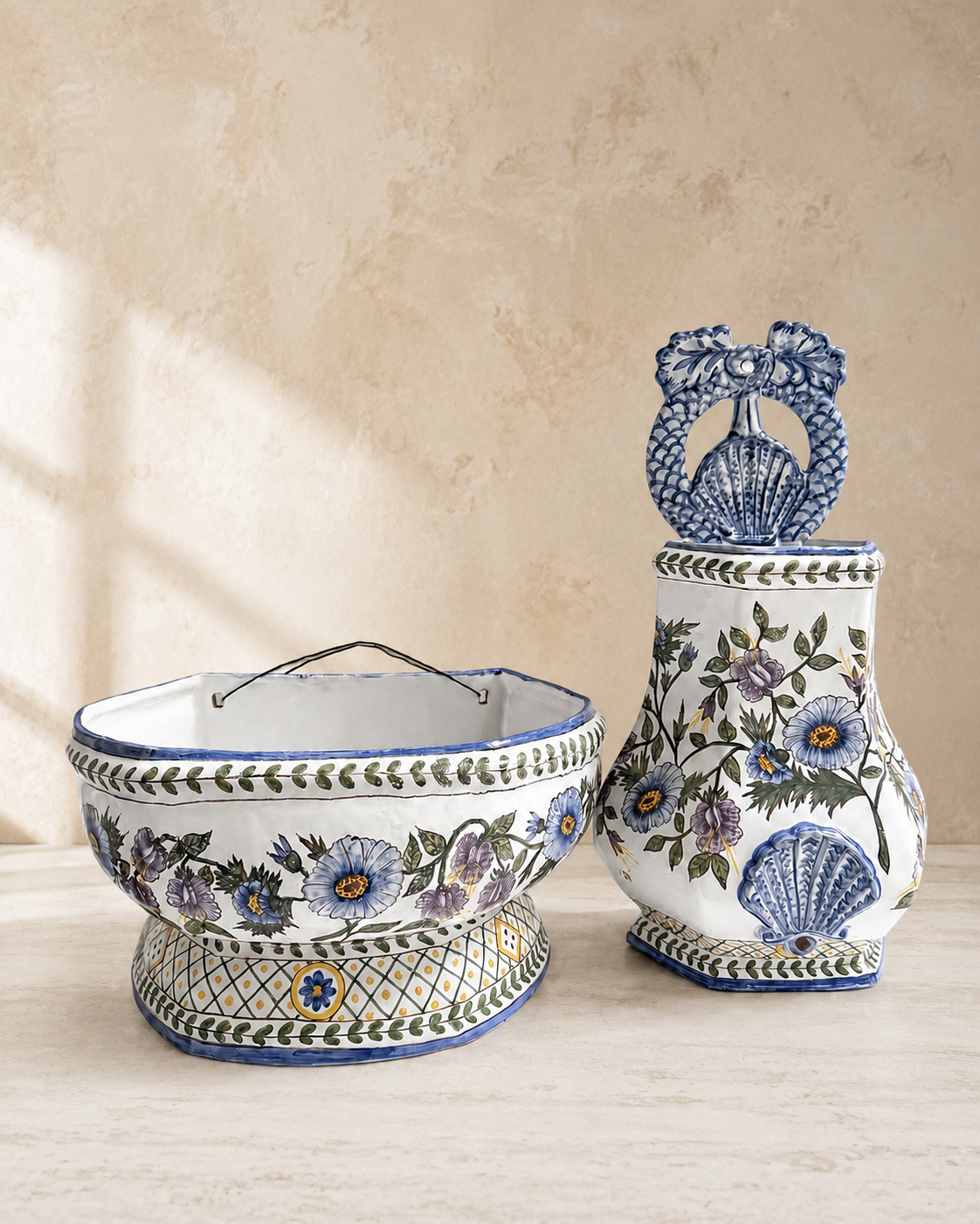 Conjunto de Lavabo Português F.F.A. Marquês | Pintado à Mão