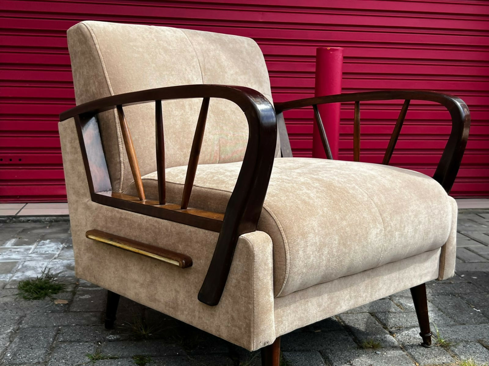 Conjunto modernista sofá cama + 2 poltronas | original anos 50/60