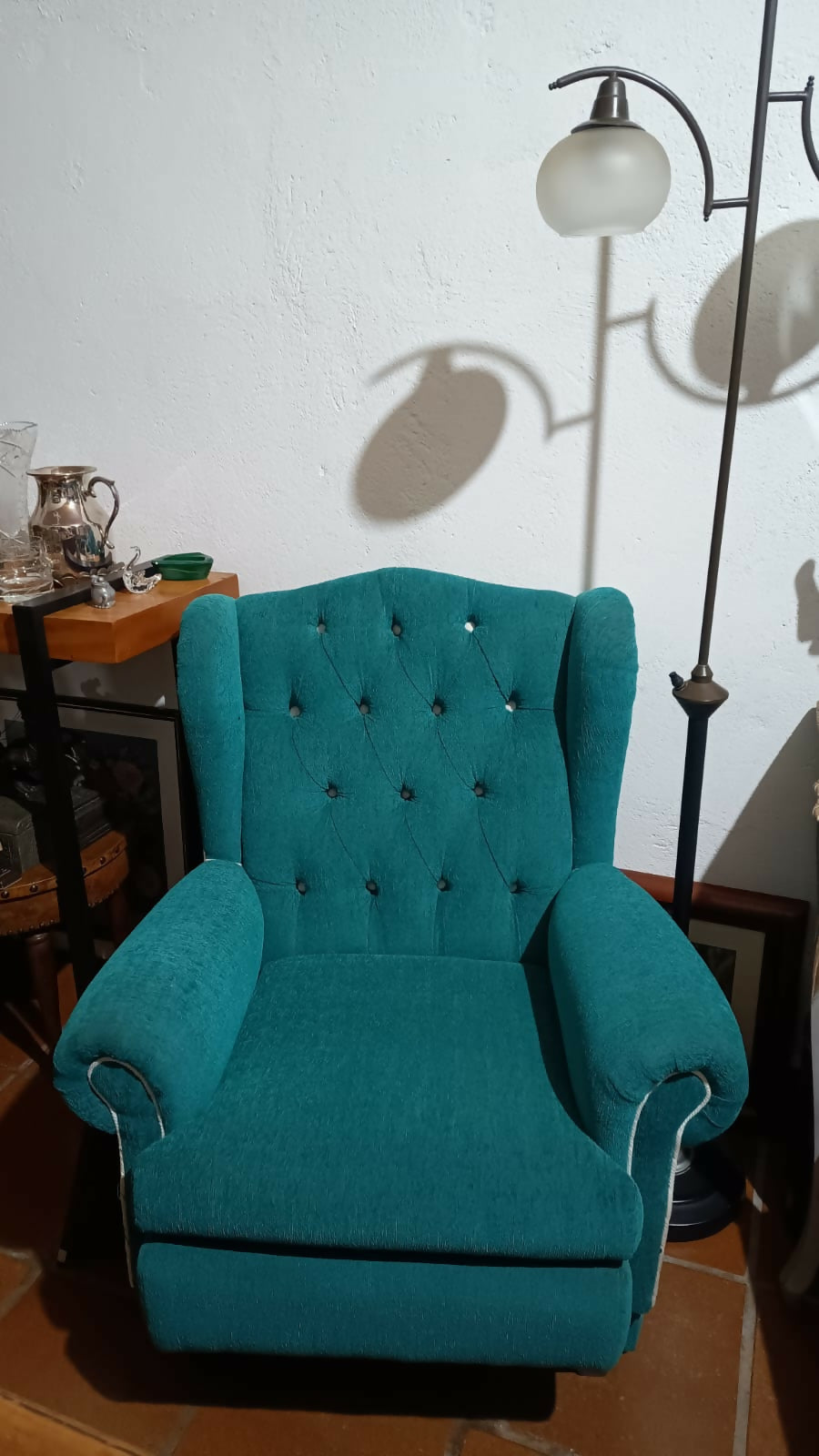 Poltrona Berger em Boucle Azul