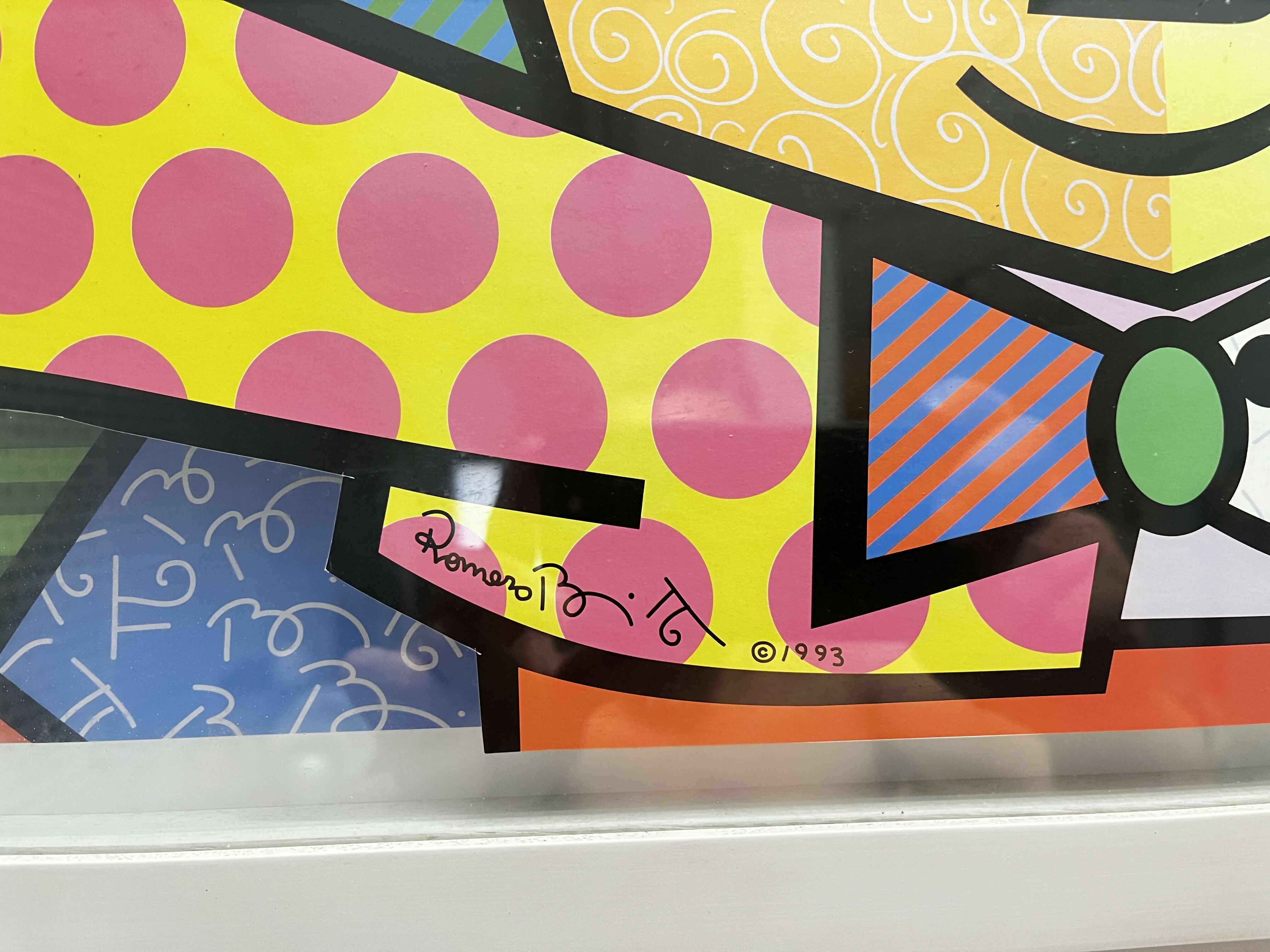 Quadro alto relevo Romero Britto /93