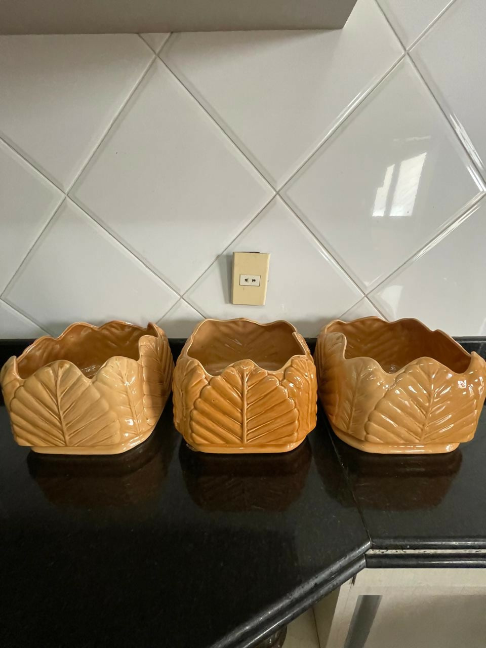 Trio de vasos / cachepos grandes