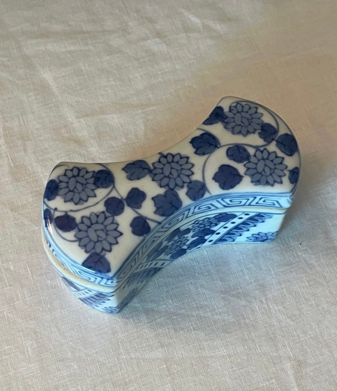 Porta objetos em cerâmica chinesa I Azul e branco I Decoração I Caixinha Porta-joias