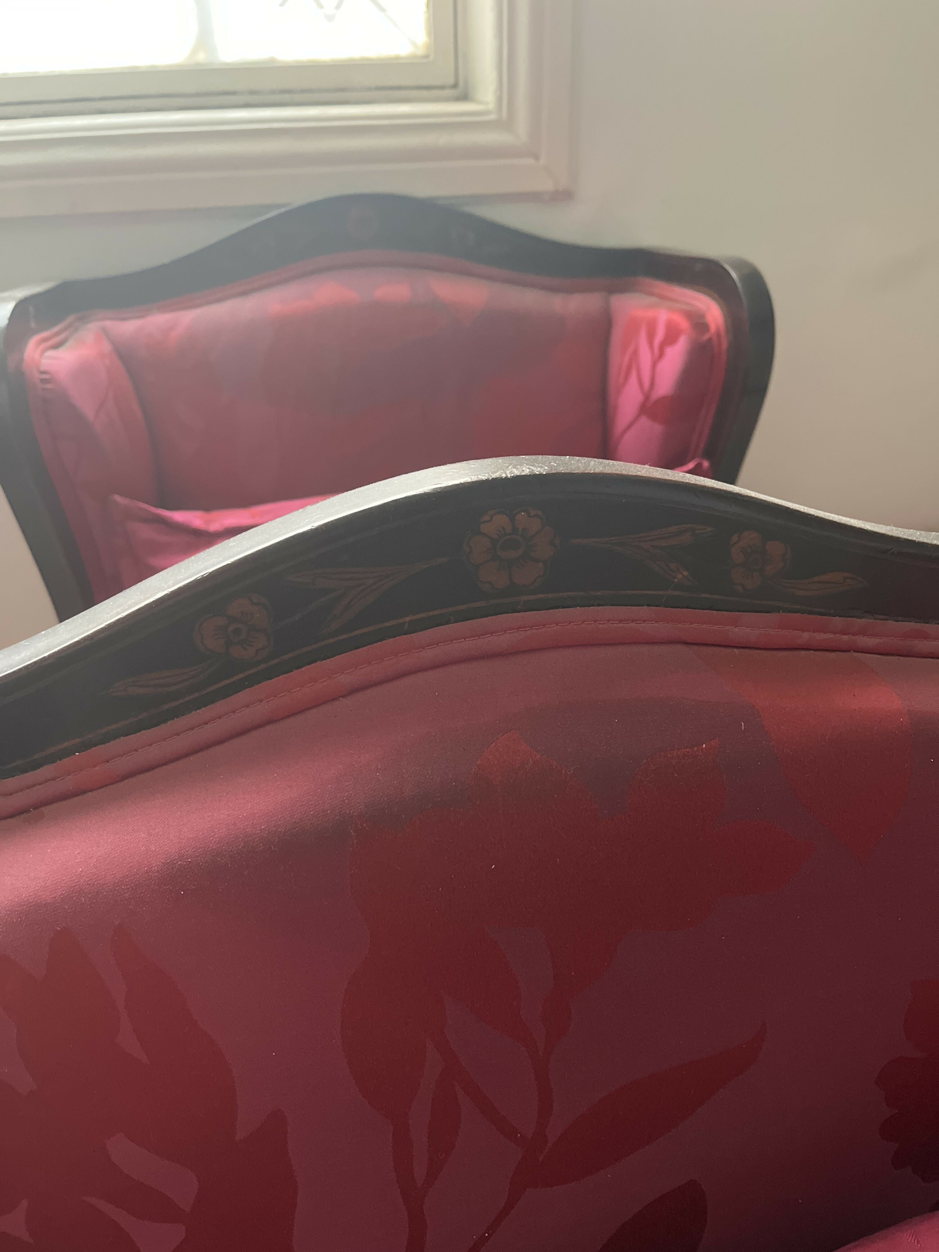 Conjunto Sala Vermelho / Cereja - sofá com 2 poltronas