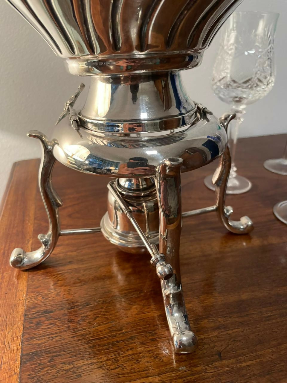 Grande samovar em 3 peças espessurado a prata