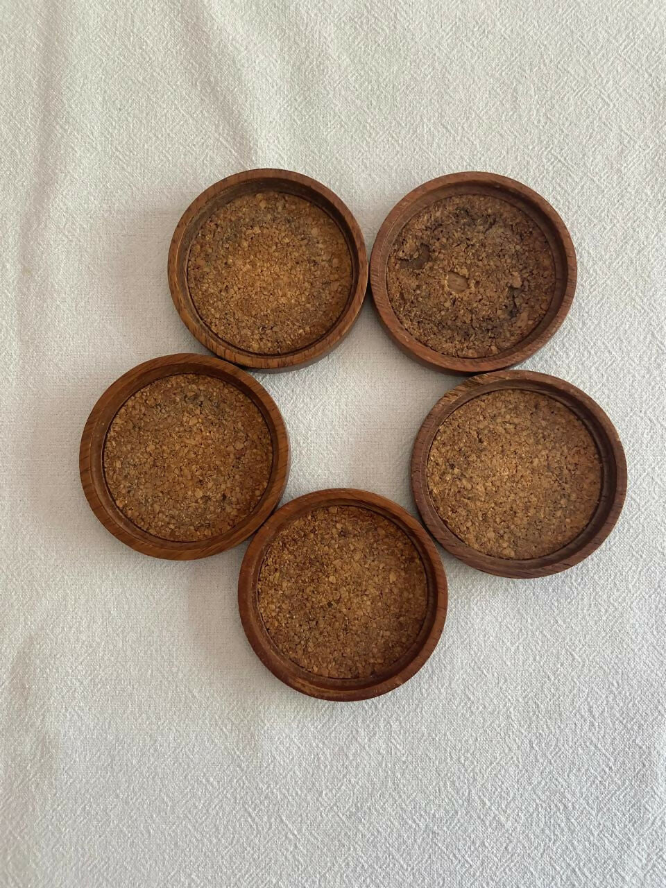 Conjunto Porta-Copos em Madeira e Cortiça (DMPS_48)